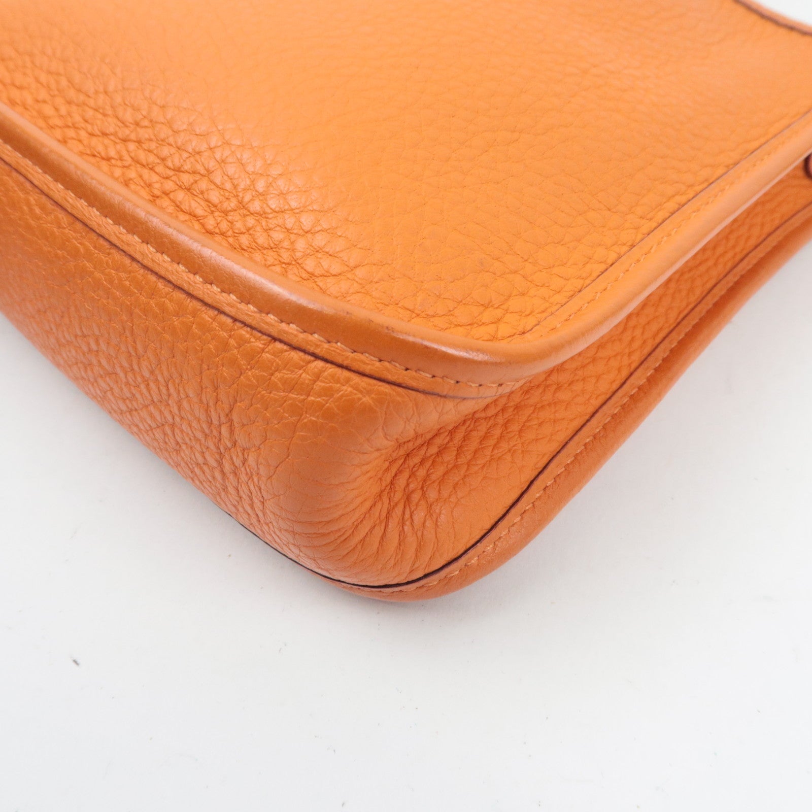 HERMES Vespa TPM Shoulder Bag Taurillon Clemence Orange *H Stamp (2004)