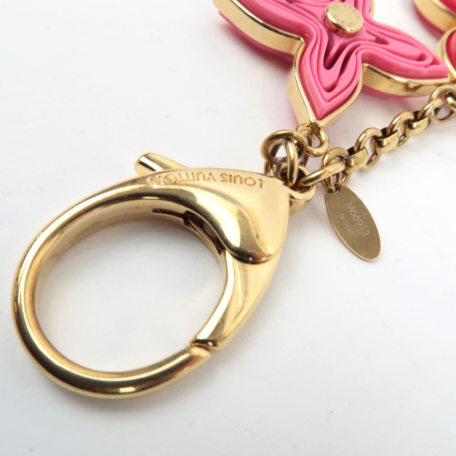 Louis Vuitton Bijoux Sac Knife Keychain Bag Charm Metal Pink Gold M66913 DP0143