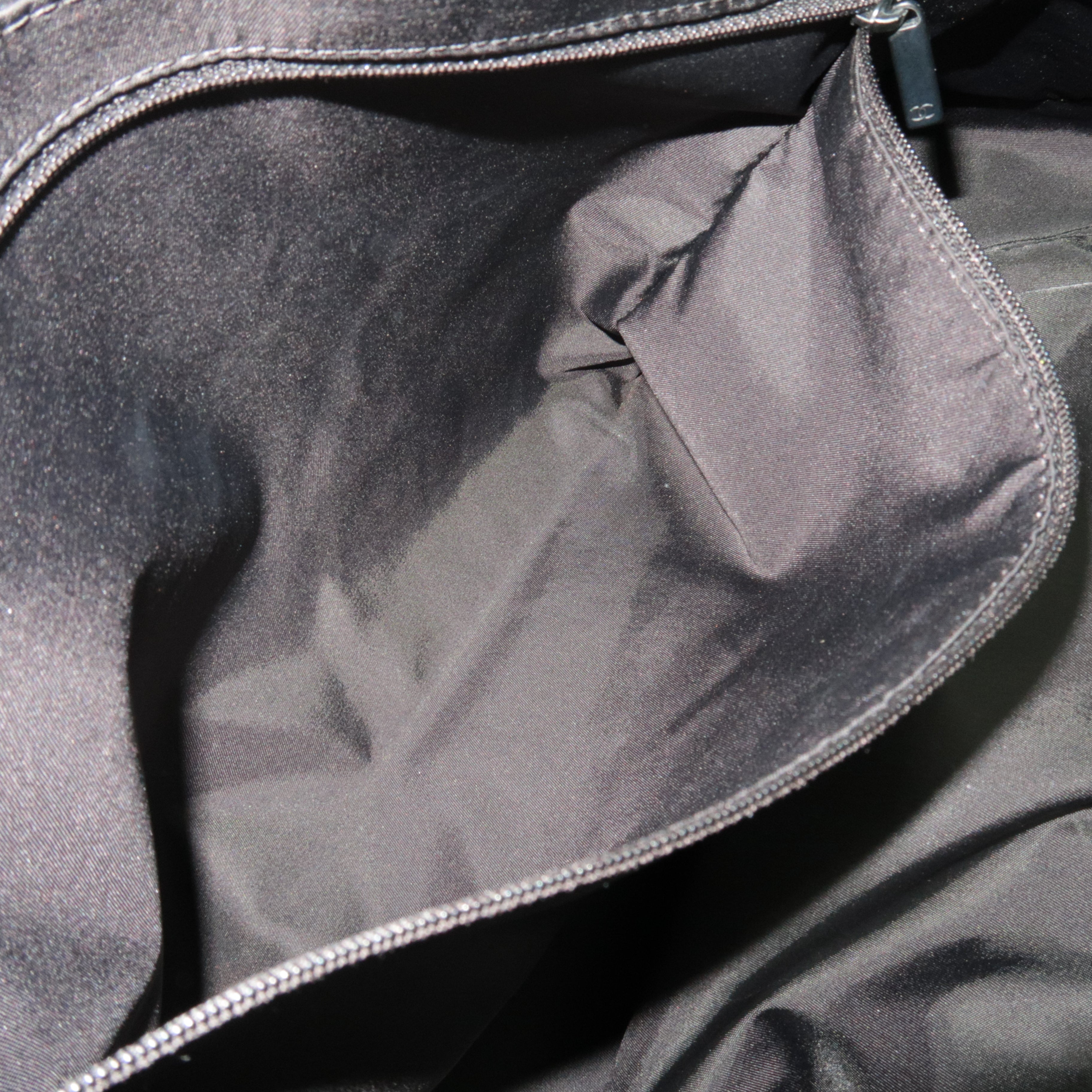 CHANEL New Travel Line Tote MM Nylon Jacquard Leather Black A15991 7762107