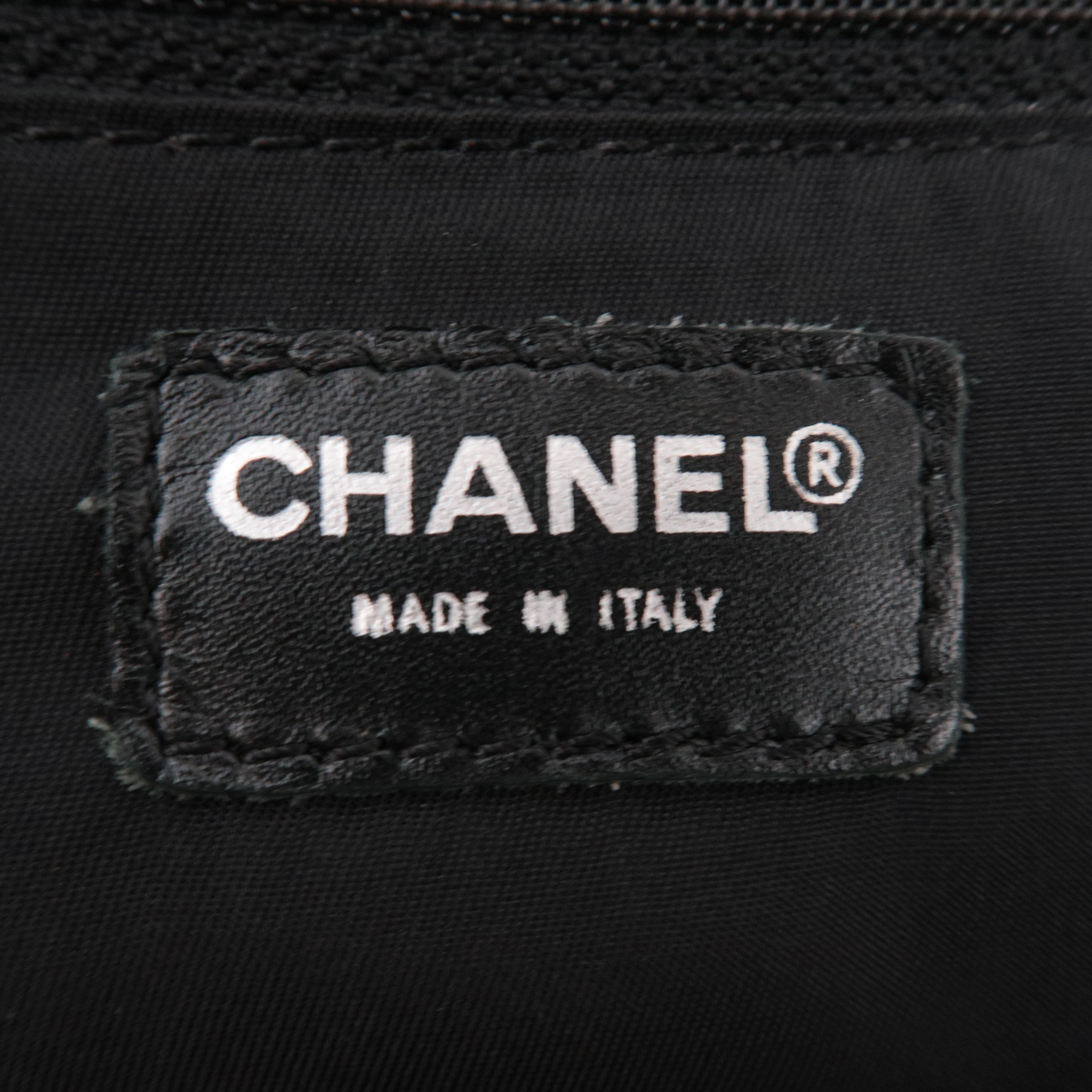 CHANEL New Travel Line Tote MM Nylon Jacquard Leather Black A15991 7762107