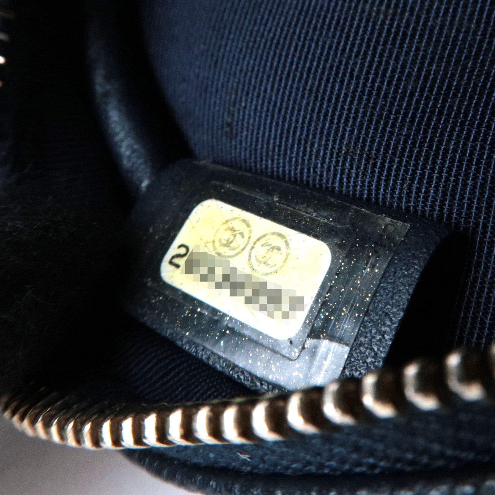 CHANEL Round Chain Shoulder Bag Caviar Skin Navy 26530997