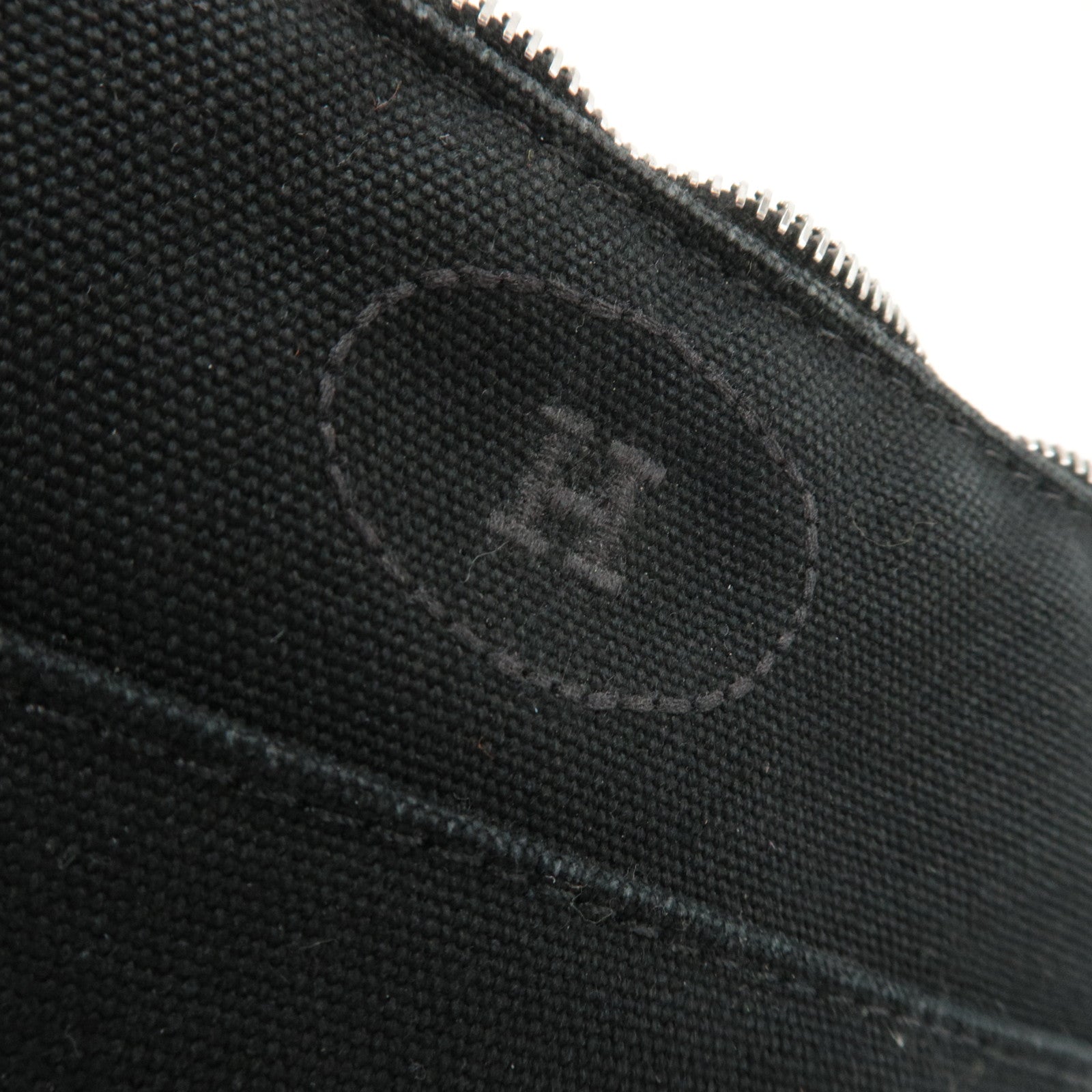 HERMES Bolide Pouch Mini 20 Cosmetic Pouch Canvas Leather Black