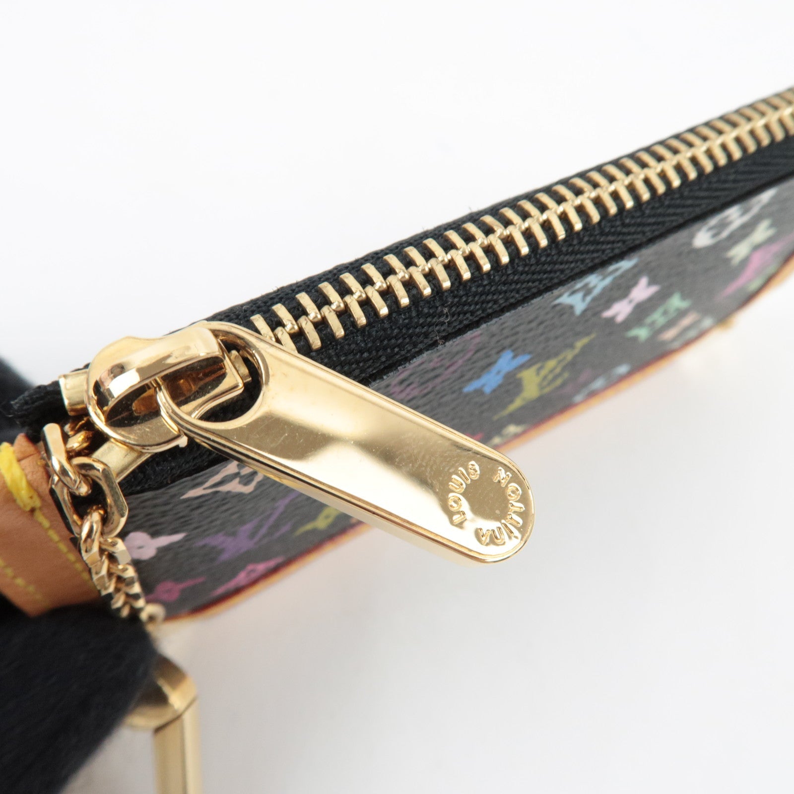 Louis Vuitton Monogram Multicolor Pochette Cles Coin Case Noir M92654 CA0073 *Dust bag