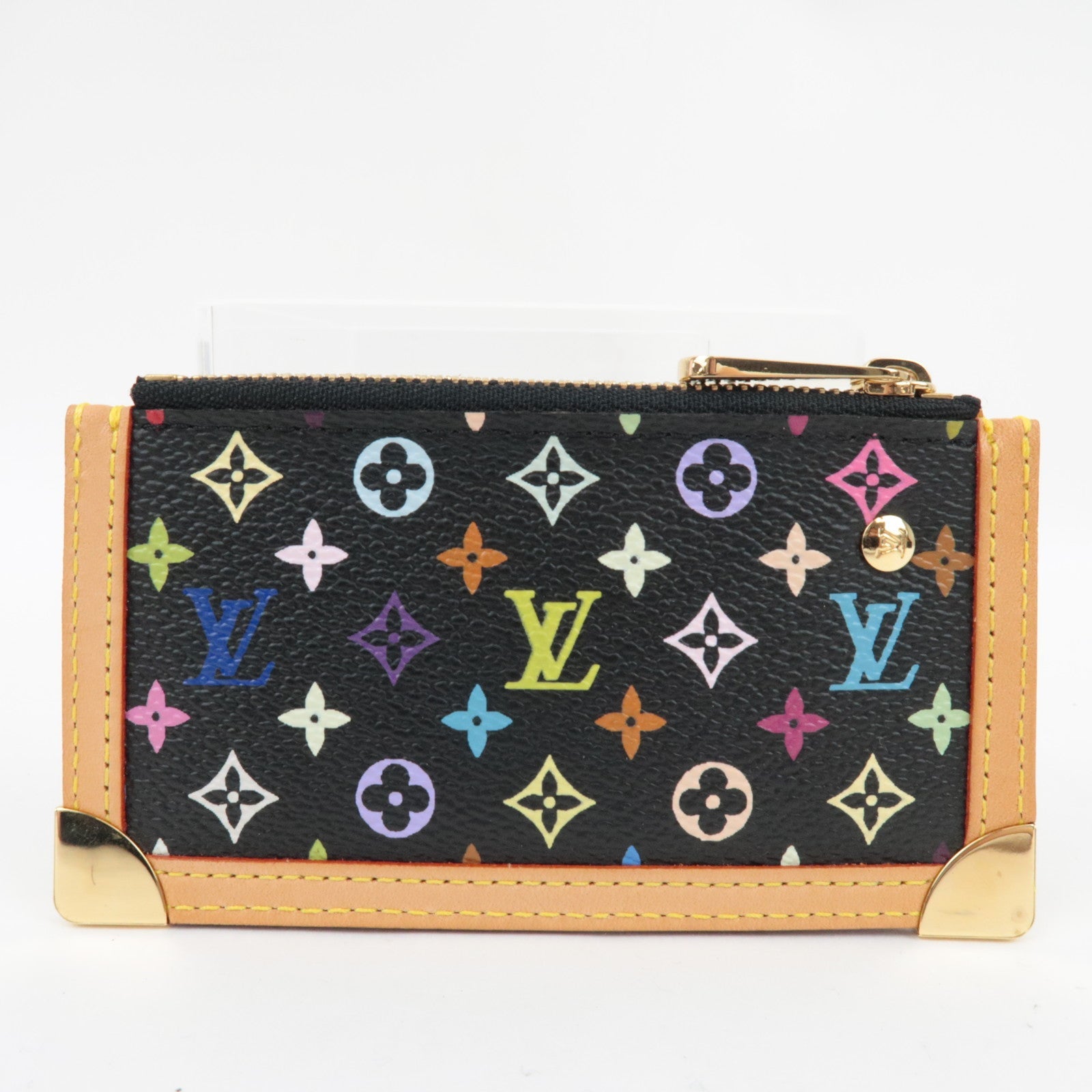Louis Vuitton Monogram Multicolor Pochette Cles Coin Case Noir M92654 CA0073 *Dust bag
