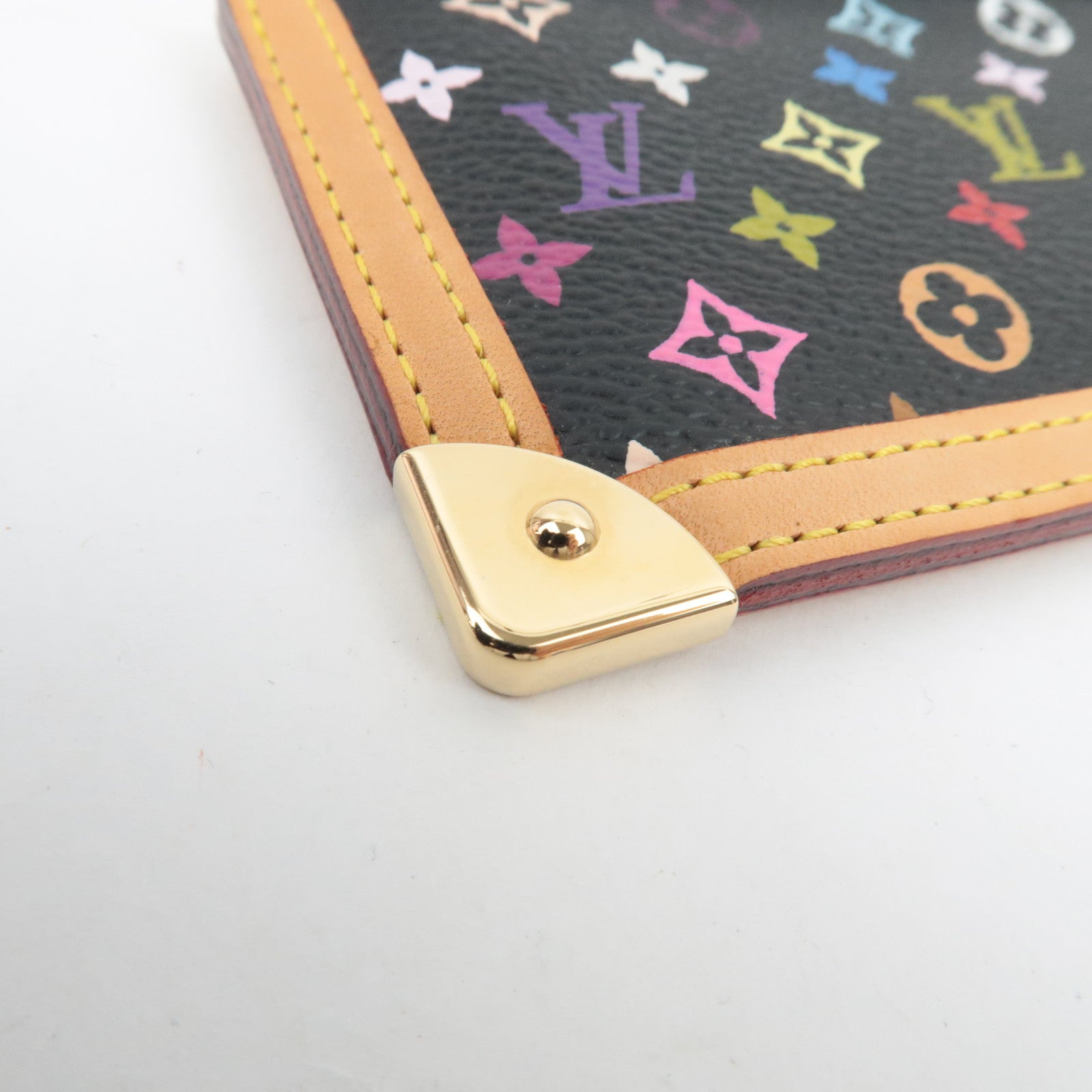 Louis Vuitton Monogram Multicolor Pochette Cles Coin Case Noir M92654 CA0073 *Dust bag