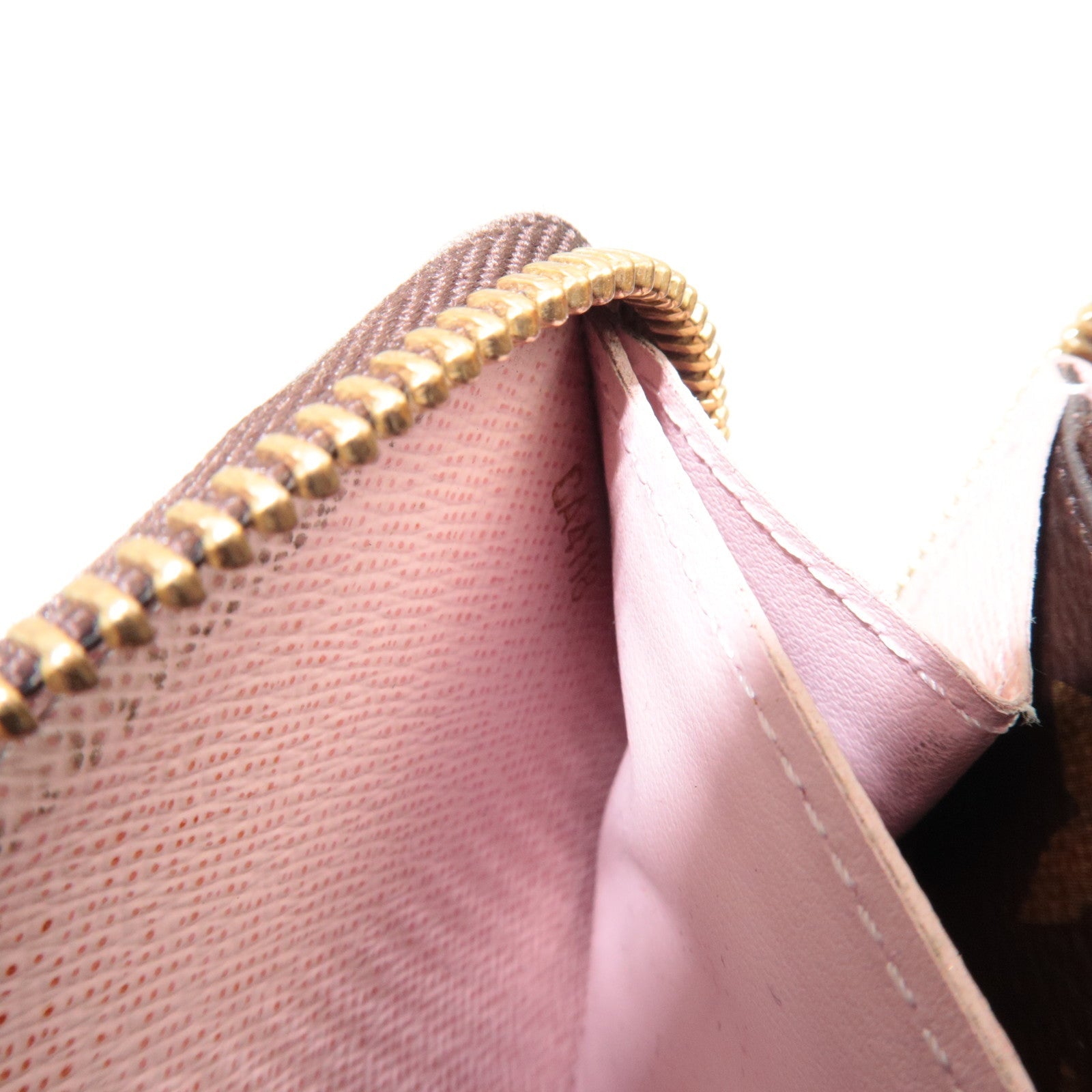 Louis Vuitton Monogram Portefeuille Clemence Long Wallet Rose Ballerine M61298 CA4118