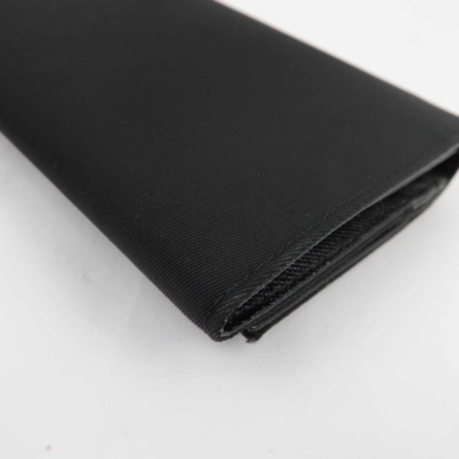PRADA Bi-Fold Long Wallet Nylon Black