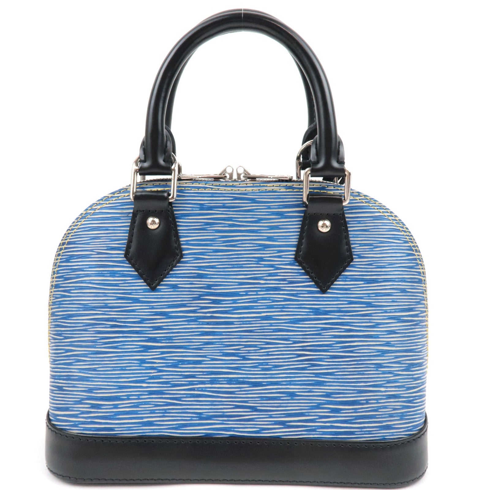 Louis Vuitton Epi Denim Alma BB 2way bag Denim Blue M41437 SN0158 *Strap, Key Lock, clochette