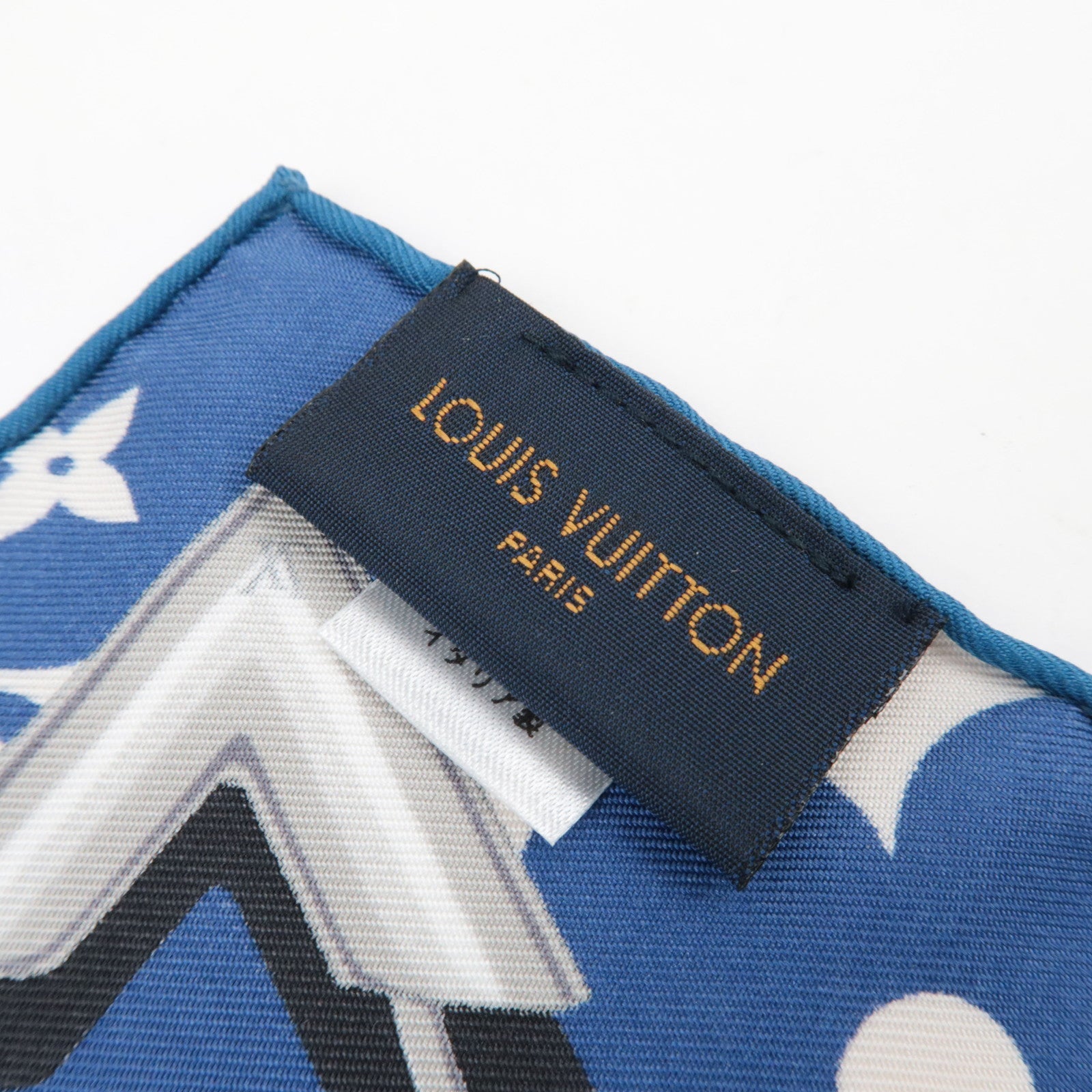 Louis Vuitton LV Escale Carre Confidential Scarf 100% Silk Blue M76131 IS0199 *Box