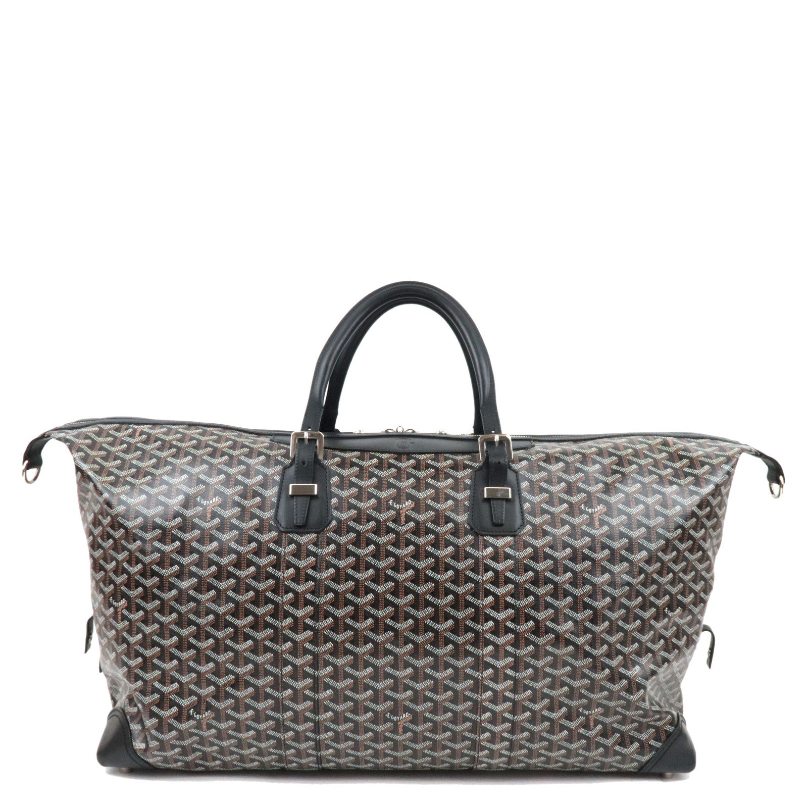 Goyard Herringbone Boeing 55 Travel Bag PVC Leather Black *Dust bag, Key Lock75440