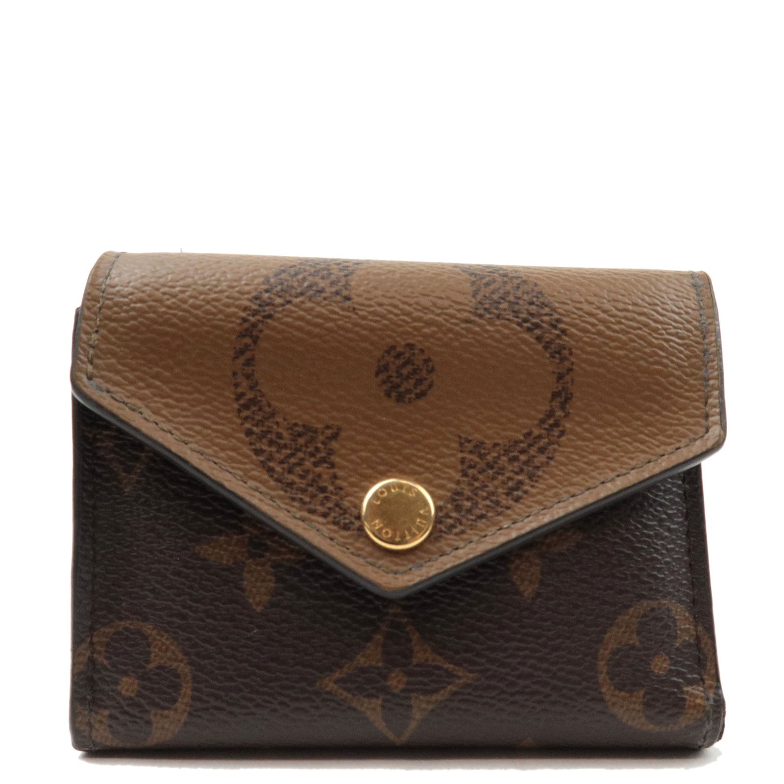 Louis Vuitton Monogram Giant Reverse Portefeuille Zoe Small Wallet M80725 RFID 75442
