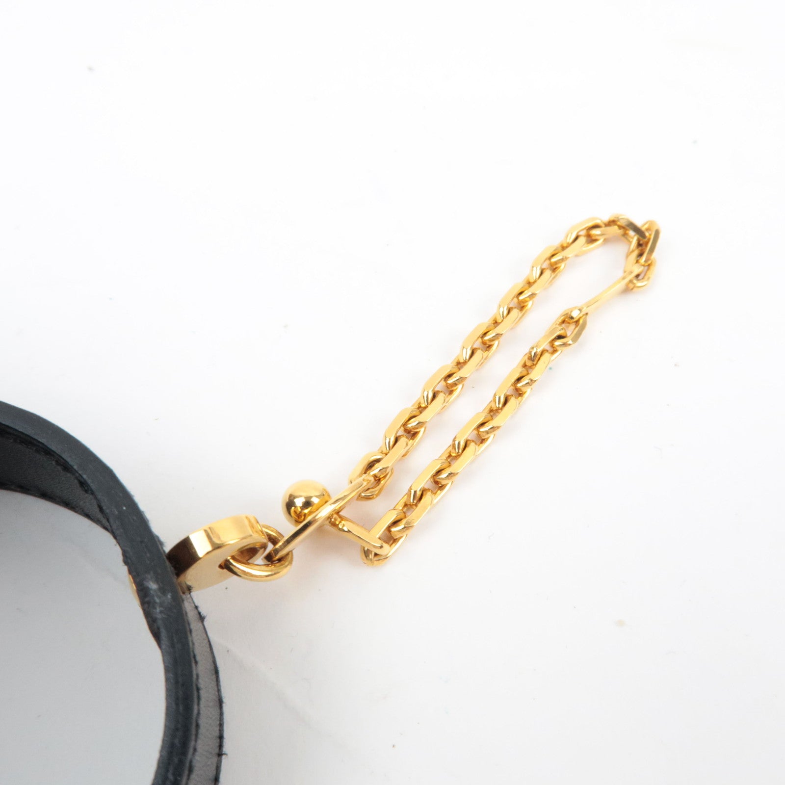 HERMES Glove Holder Box Calf Black Gold HDW *Box