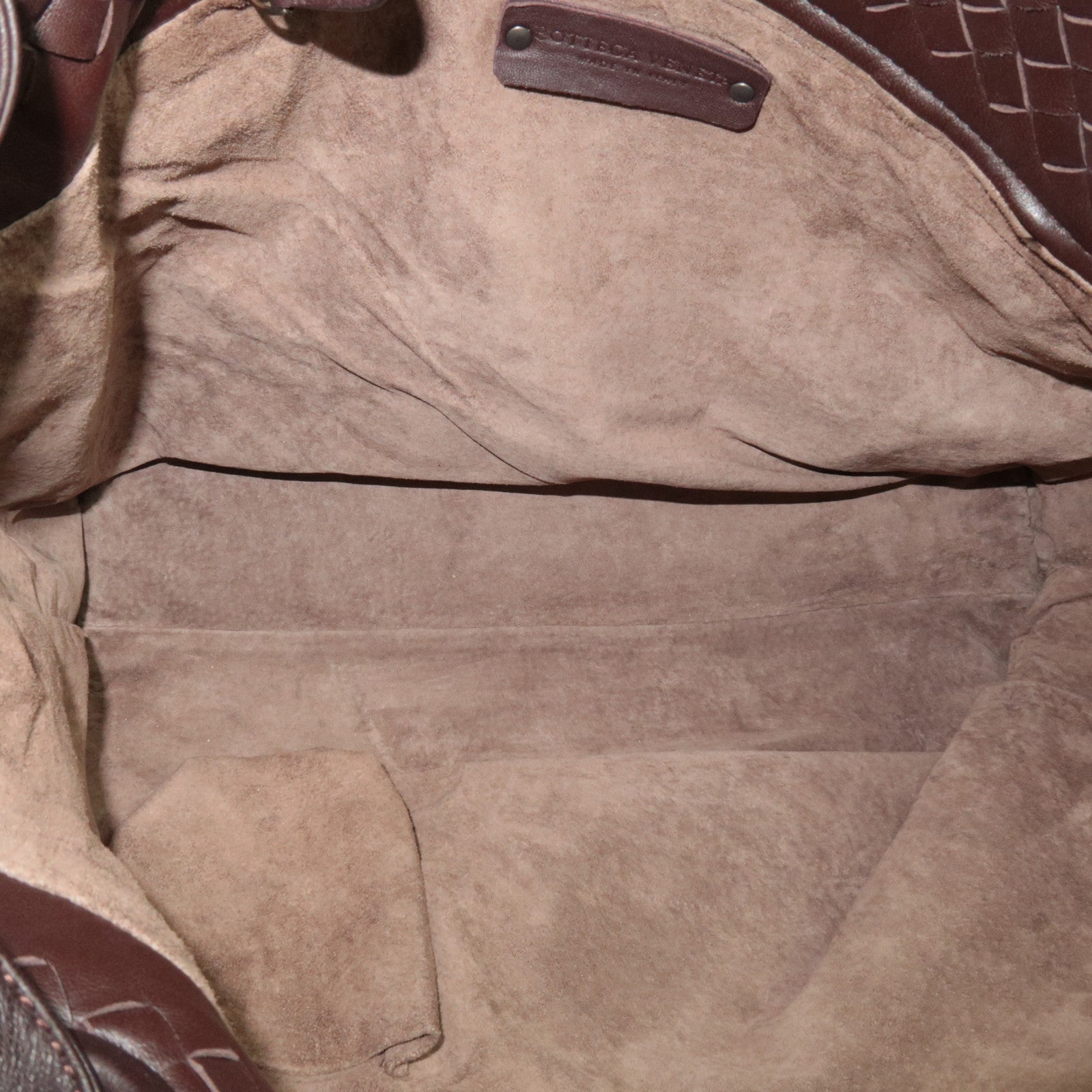 BOTTEGA VENETA Intrecciato Medium Garda Hand Bag Leather Brown 179320 *Dust bag, Mirror