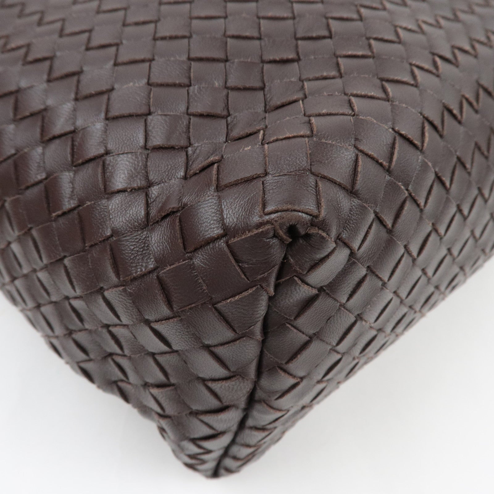 BOTTEGA VENETA Intrecciato Medium Garda Hand Bag Leather Brown 179320 *Dust bag, Mirror