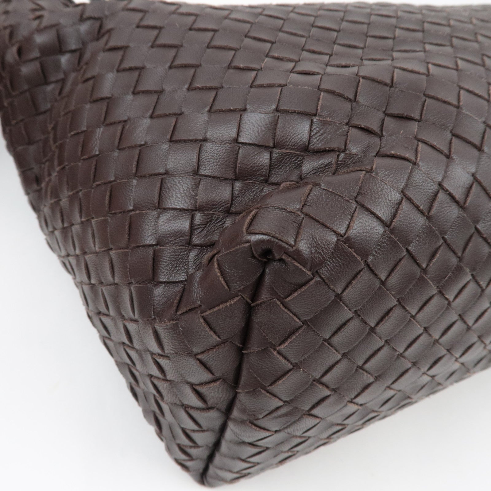 BOTTEGA VENETA Intrecciato Medium Garda Hand Bag Leather Brown 179320 *Dust bag, Mirror