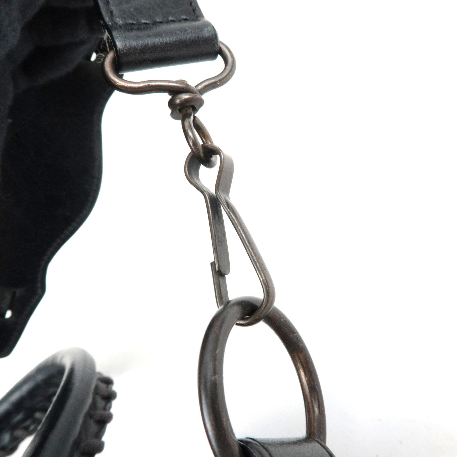 BALENCIAGA The First 2Way Bag Leather Black 103208 *Strap, Mirror