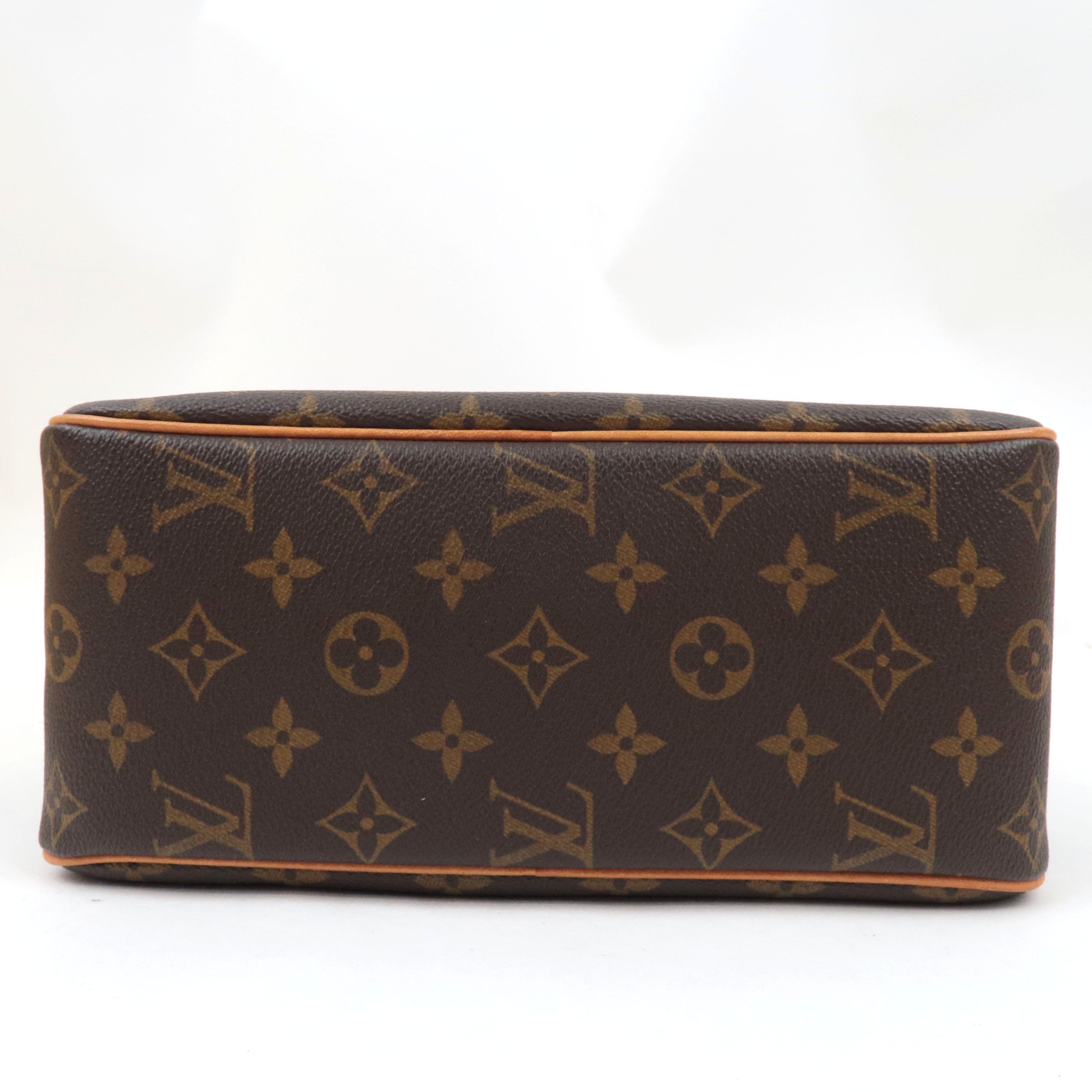 Louis Vuitton Monogram Cite MM Handbag M51182 FL0092 *Dust bag
