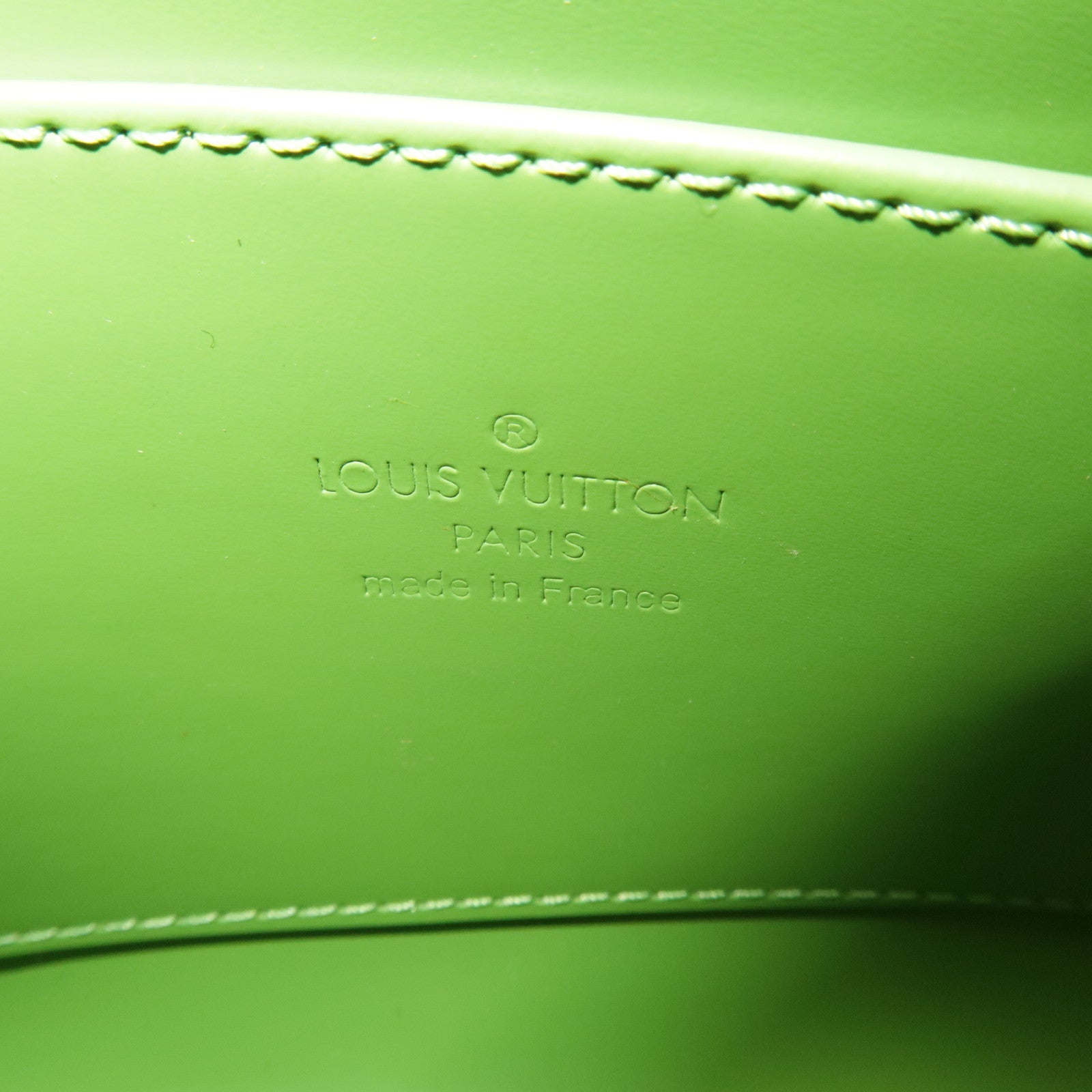 Louis Vuitton Monogram Vernis Trousse Cosmetic Cosmetic Pouch Vert Tonic M93649 SN4078 *Dust bag