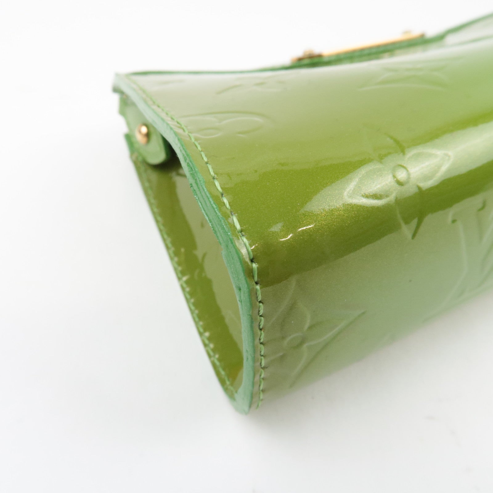 Louis Vuitton Monogram Vernis Trousse Cosmetic Cosmetic Pouch Vert Tonic M93649 SN4078 *Dust bag