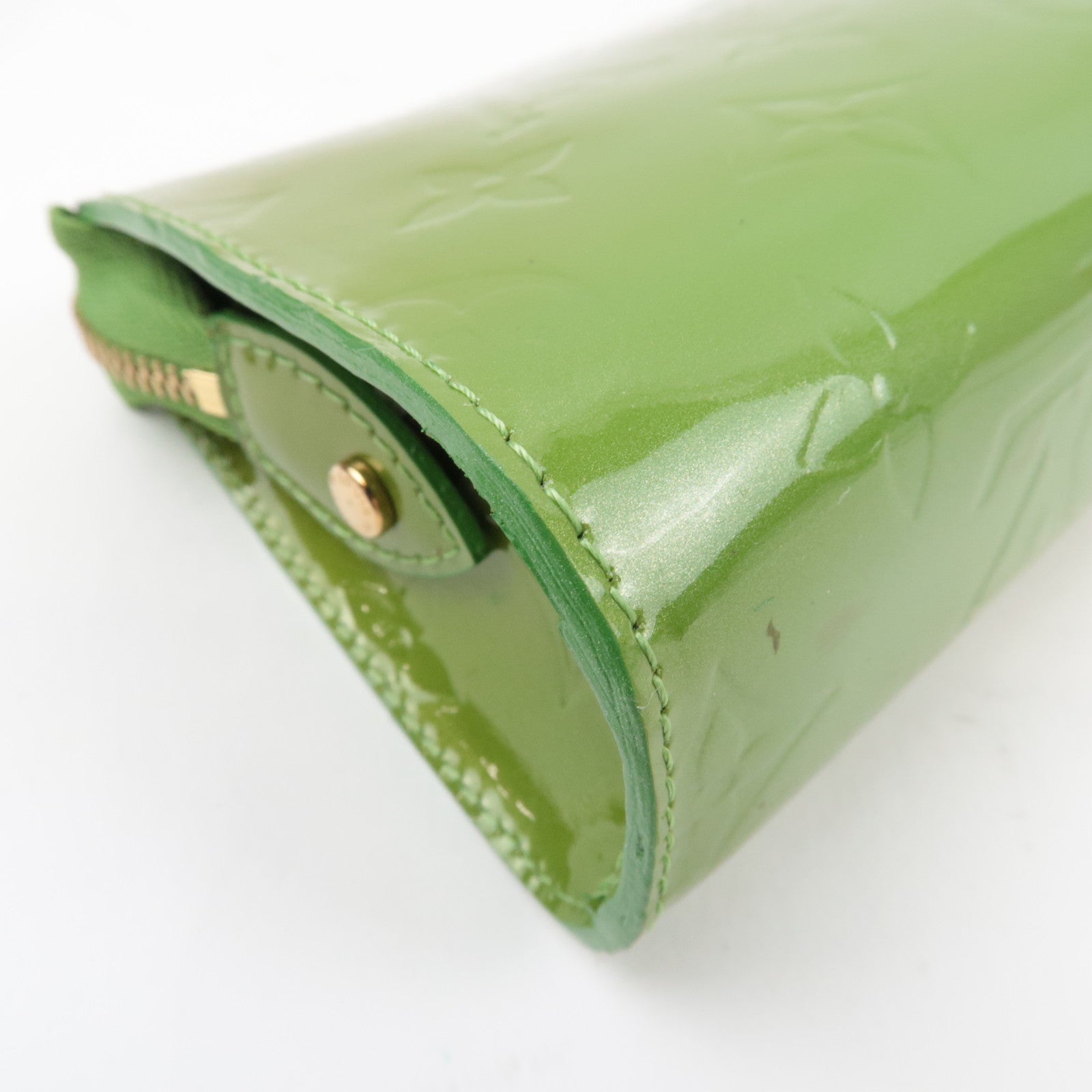 Louis Vuitton Monogram Vernis Trousse Cosmetic Cosmetic Pouch Vert Tonic M93649 SN4078 *Dust bag