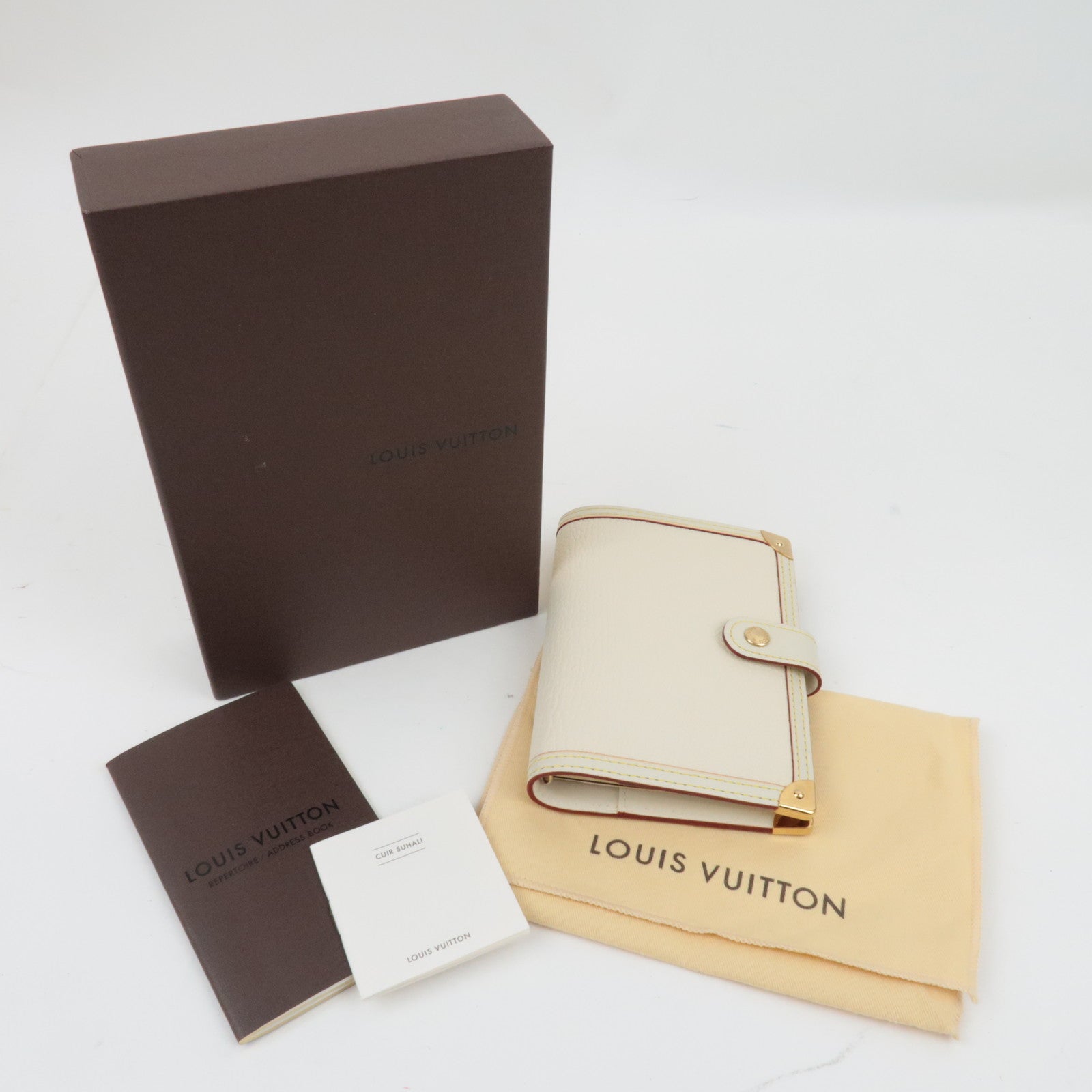 Louis Vuitton Suhali Agenda PM Planner Cover Blanc R20888 CA1006 *Box, Dust bag