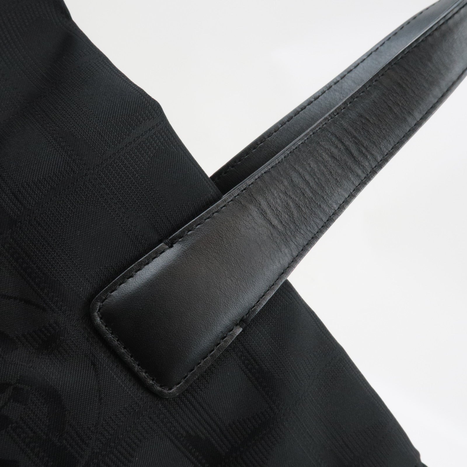 CHANEL New Travel Line MM Tote Bag Nylon Jacquard Black A15991 *Guarantee Card