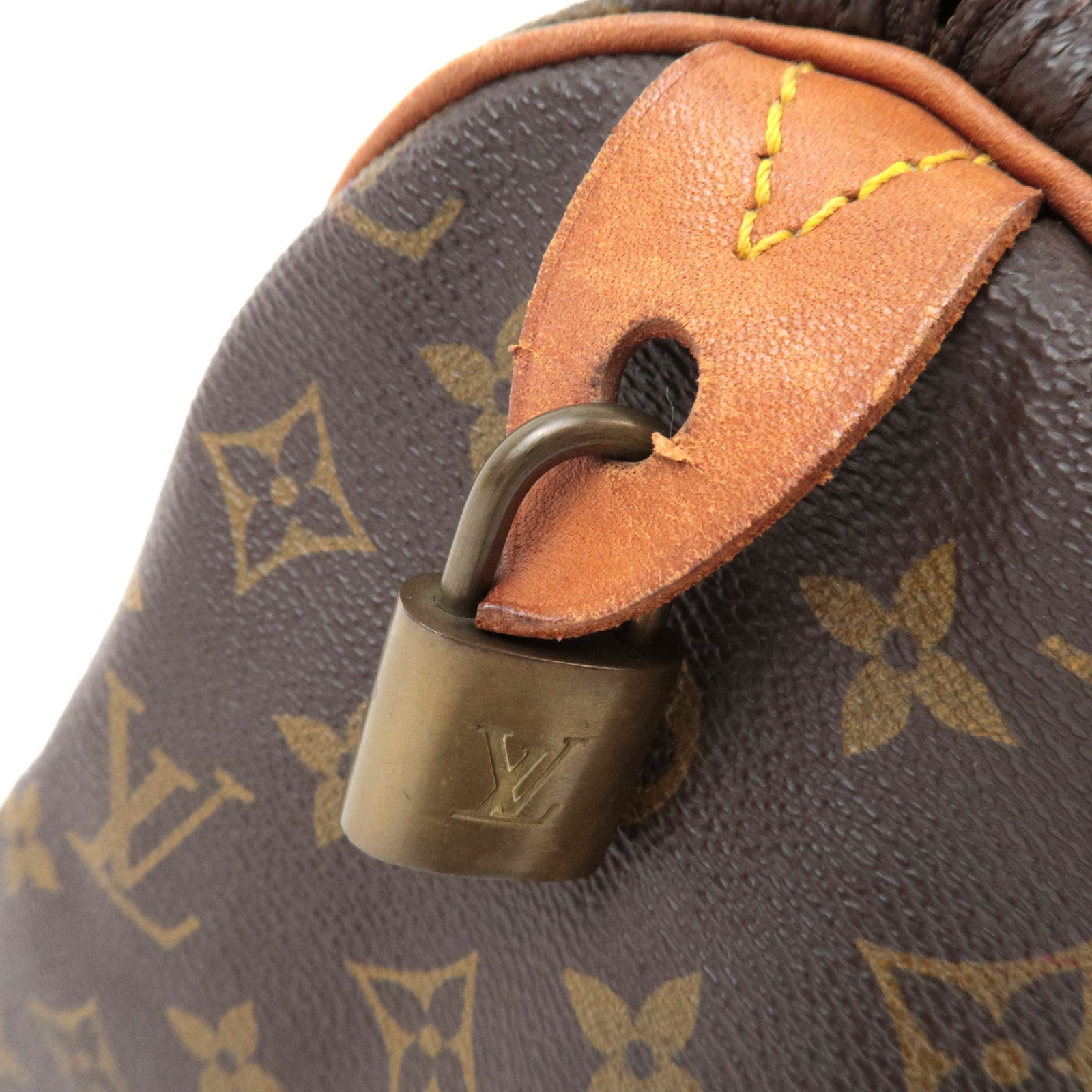 Louis Vuitton Monogram Speedy 35 Old Model Handbag M41524*Lock