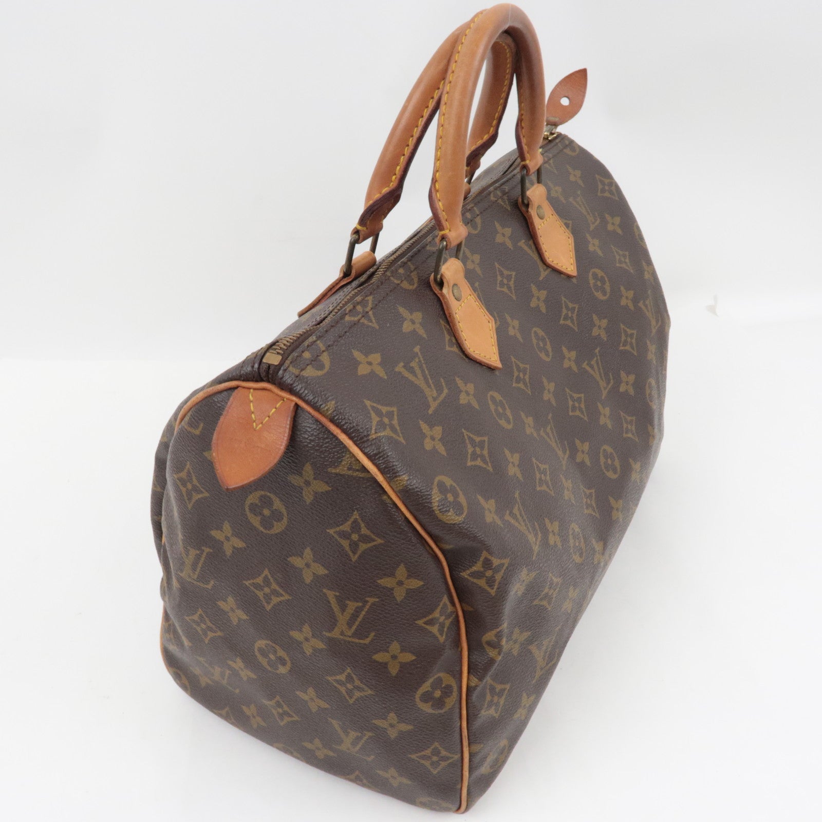 Louis Vuitton Monogram Speedy 35 Old Model Handbag M41524*Lock