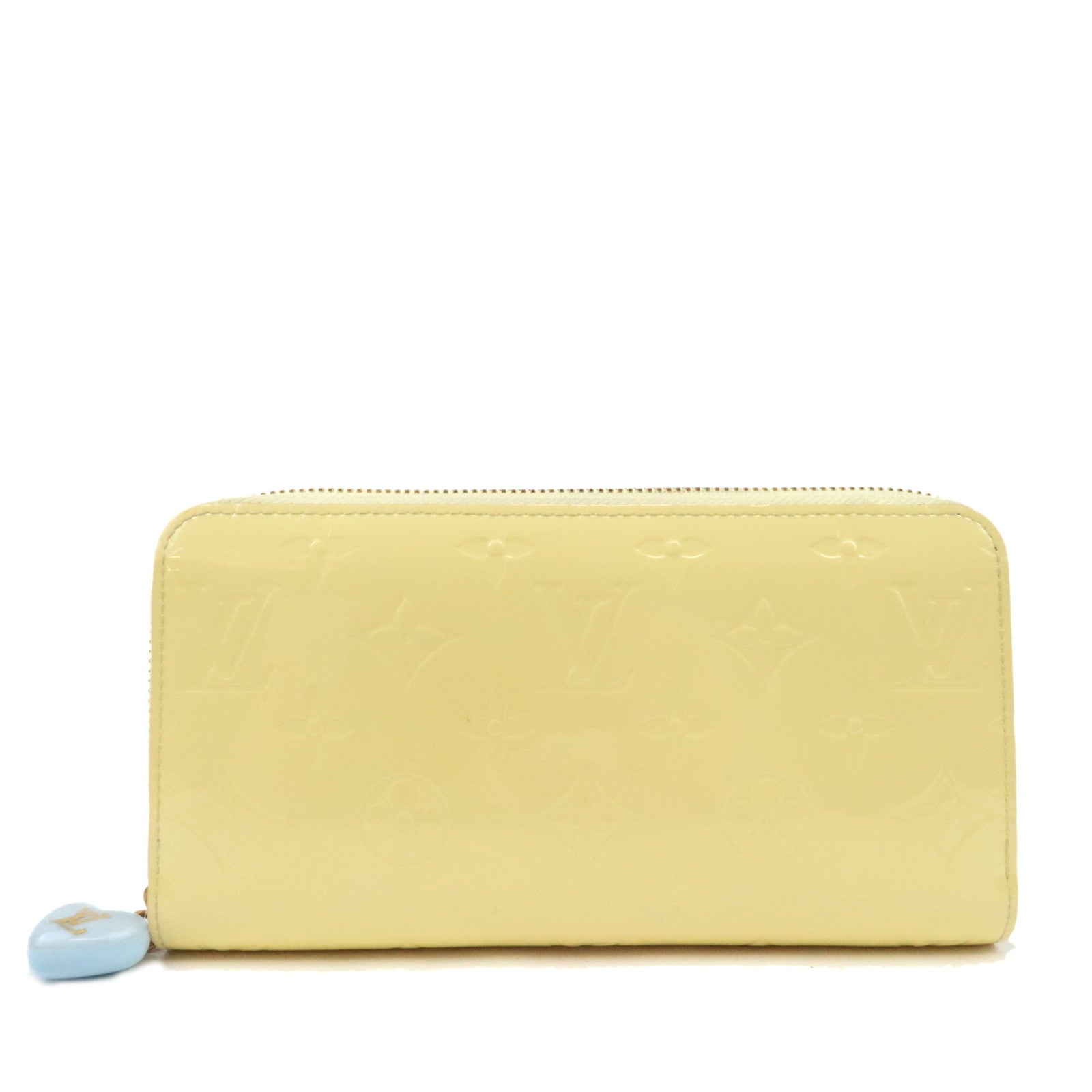Louis Vuitton Monogram Vernis Zippy Wallet Long Wallet Chic Yellow M82996 RFID *Box, Dust bag75741