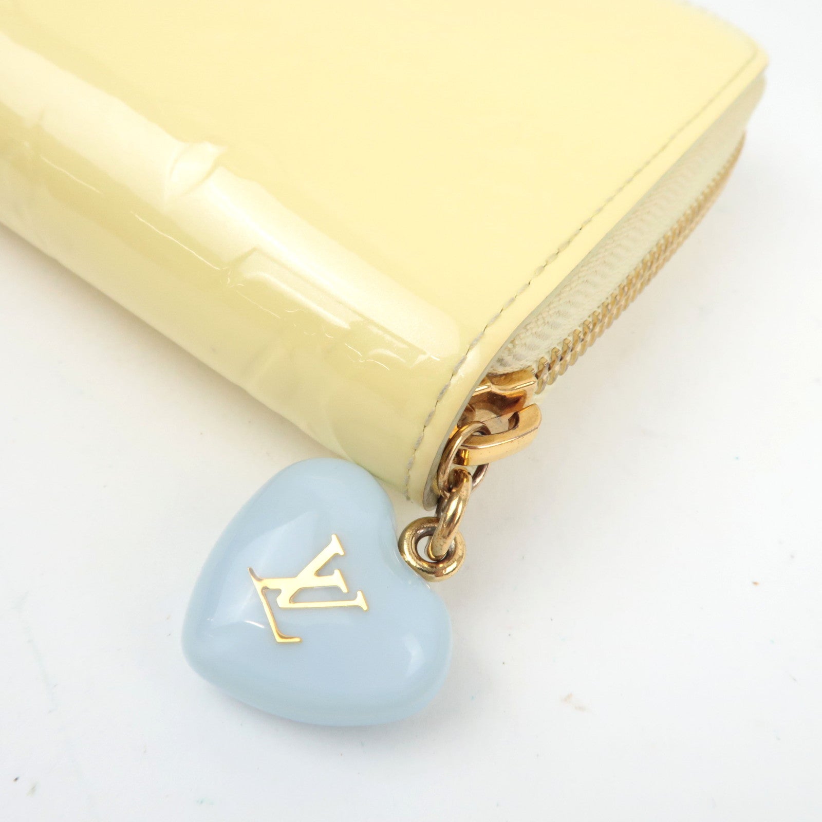 Louis Vuitton Monogram Vernis Zippy Wallet Long Wallet Chic Yellow M82996 RFID *Box, Dust bag