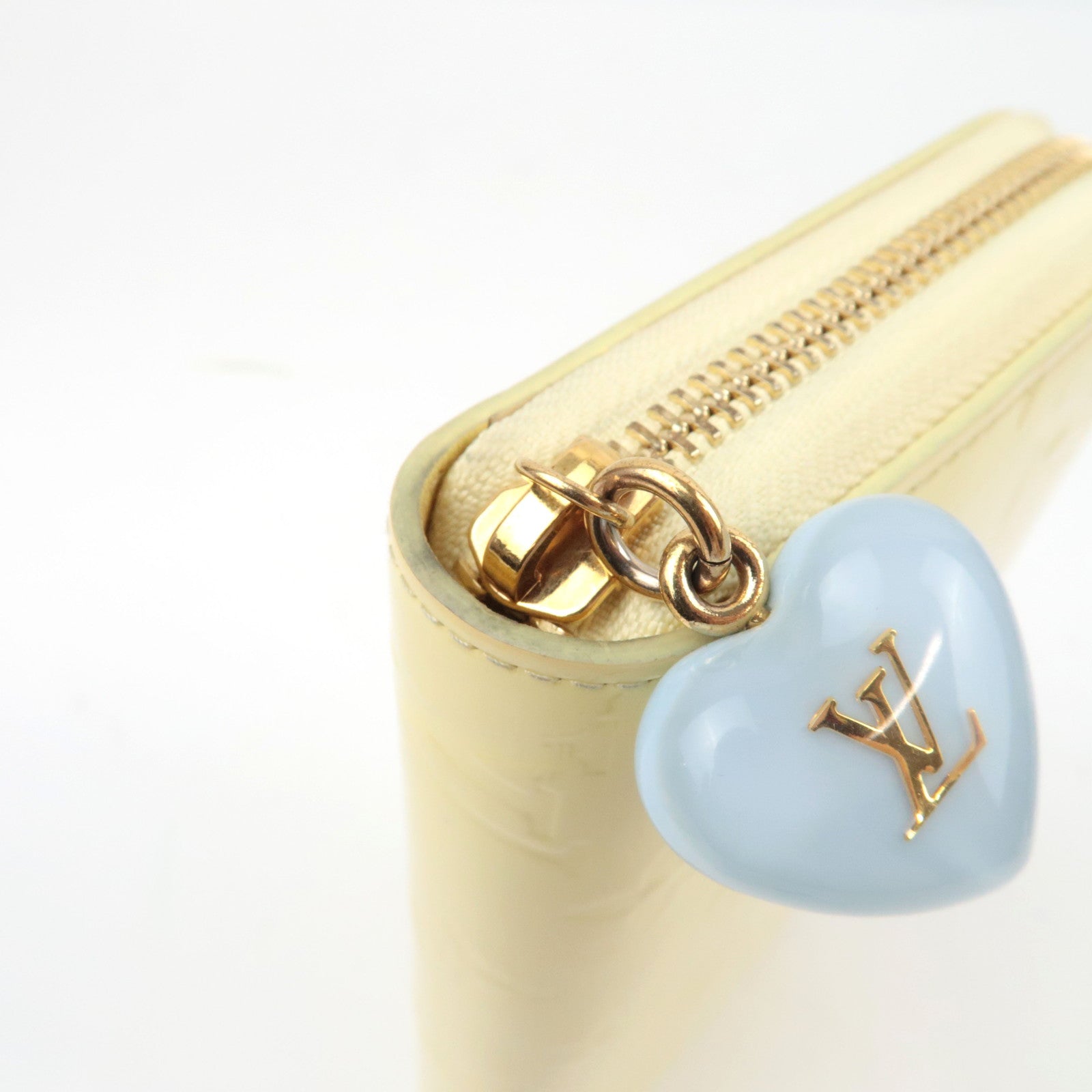 Louis Vuitton Monogram Vernis Zippy Wallet Long Wallet Chic Yellow M82996 RFID *Box, Dust bag