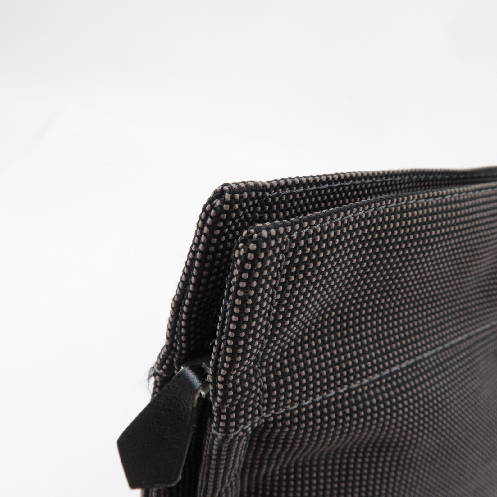 HERMES Her Line Pouch MM Clutch Bag Pouch Canvas Gray