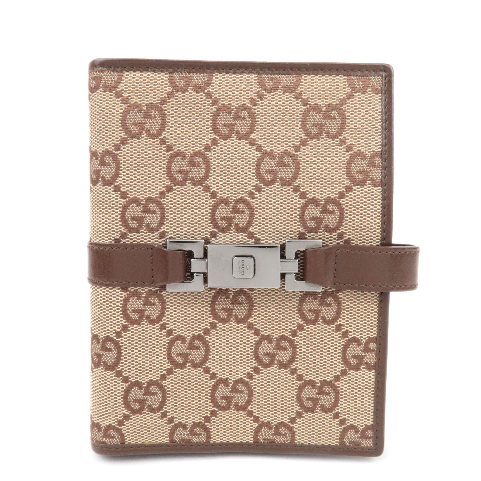 GUCCI Jackie Plananer Cover Cover GG Canvas Leather Beige Brown 031.114775756