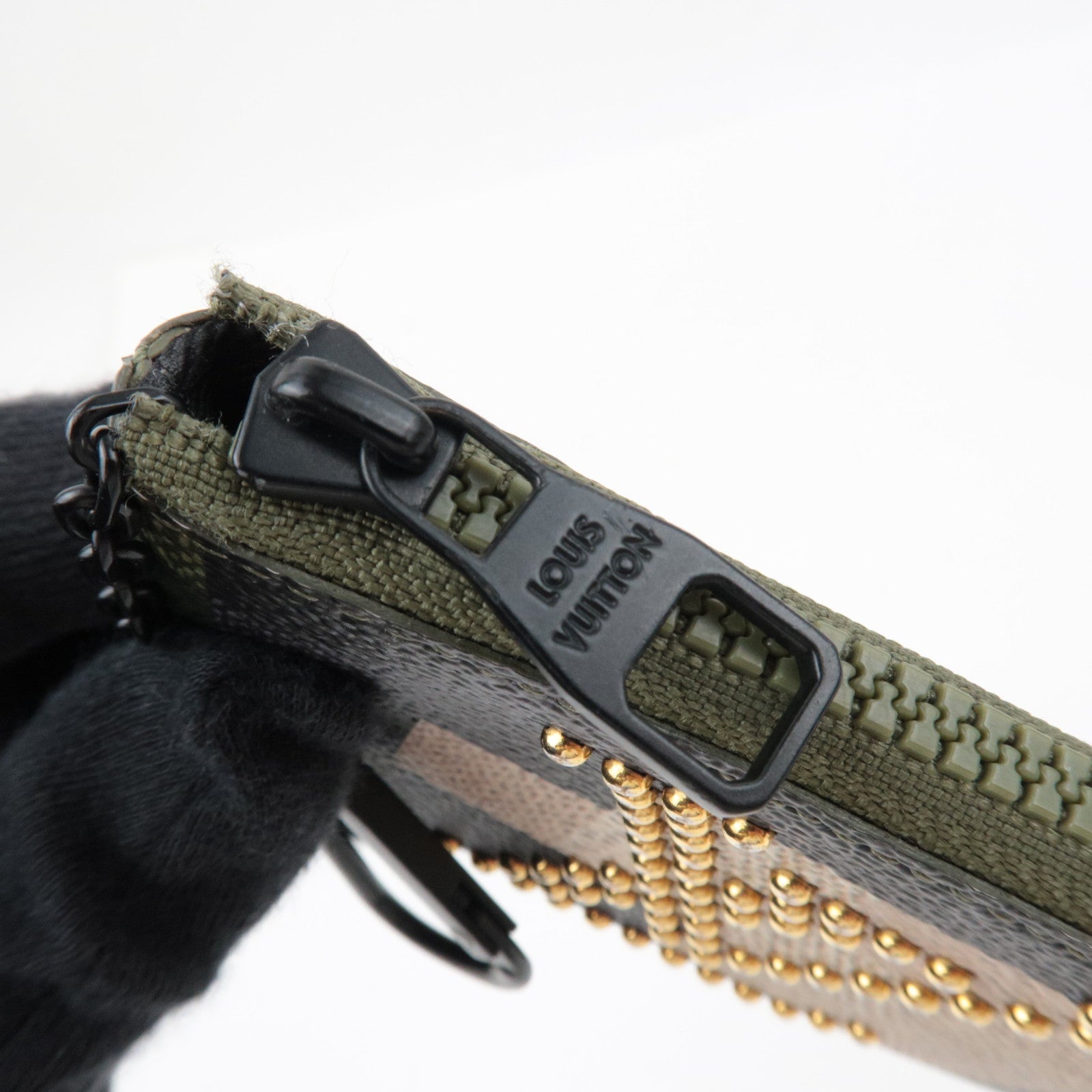 Louis Vuitton Damier Pop Damoflage Pochette Cles Coin Case Khaki M83175 RFID