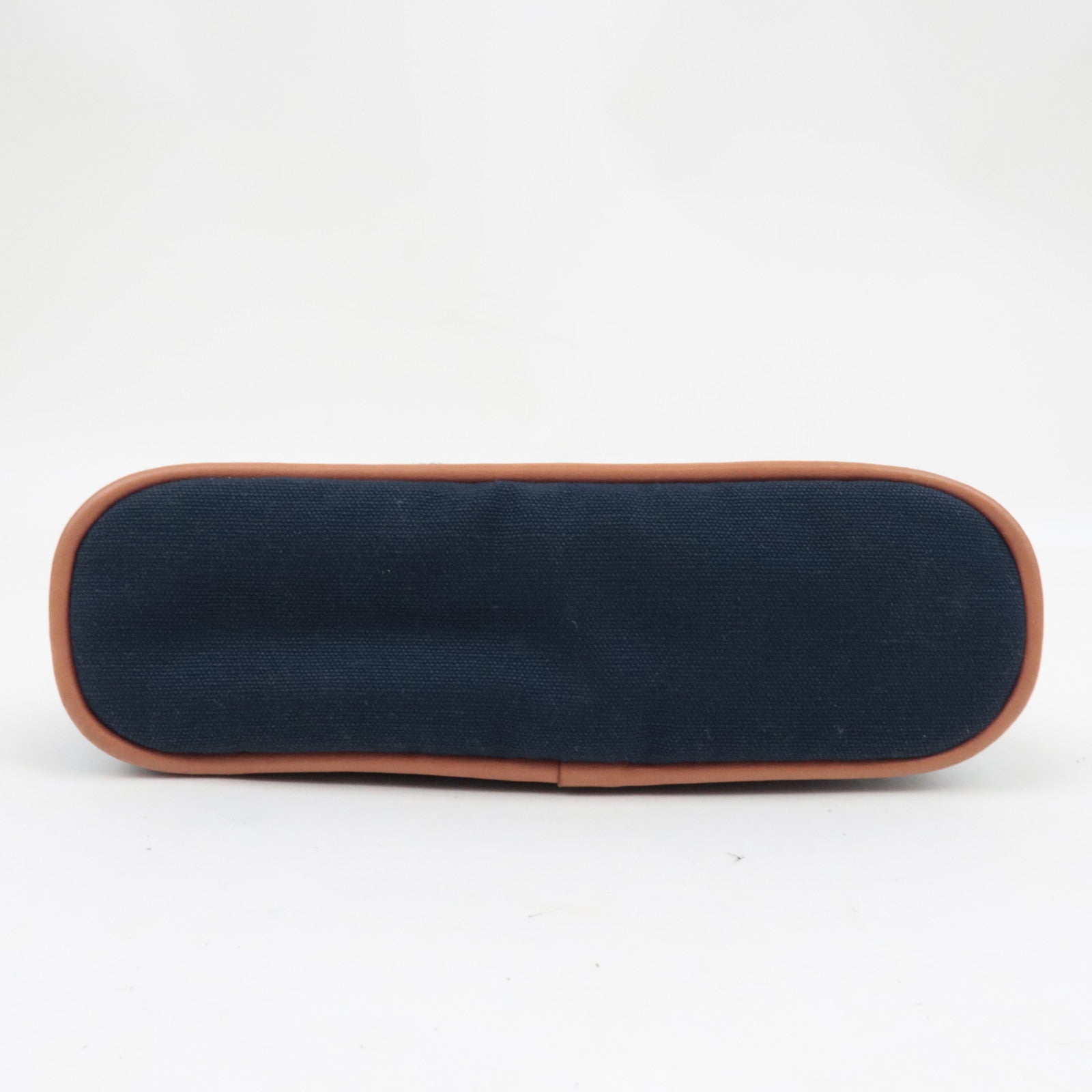 HERMES Bolide Pouch Mini 20 Cosmetic Pouch Canvas Leather Navy