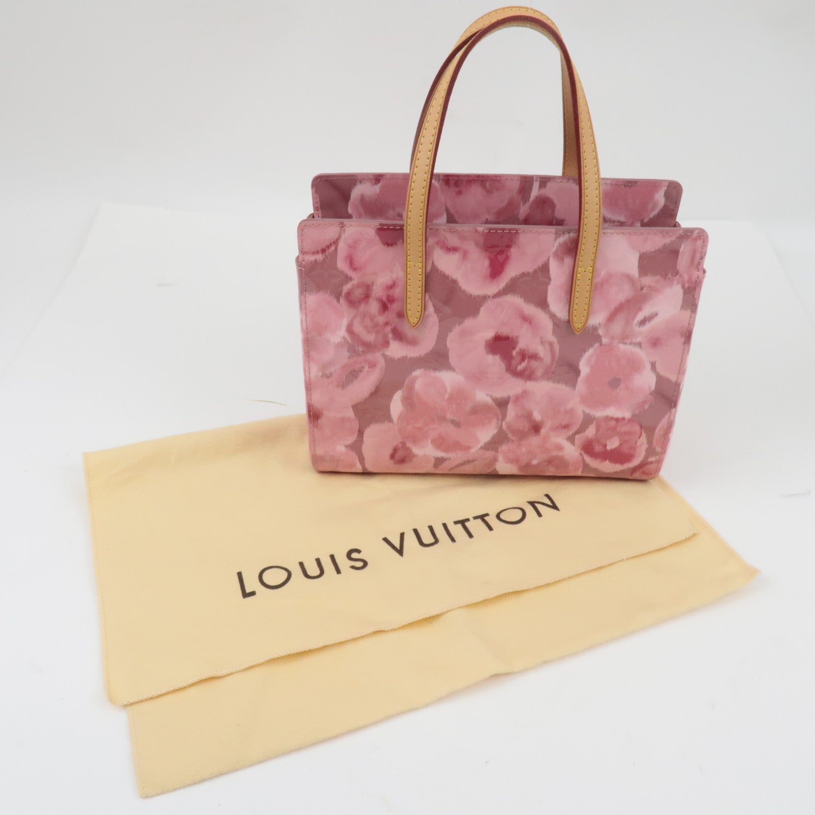 Louis Vuitton Monogram Vernis Ikat Flower Catalina BB Tote Bag Rose Velour M90040 SN0183 *Dust bag