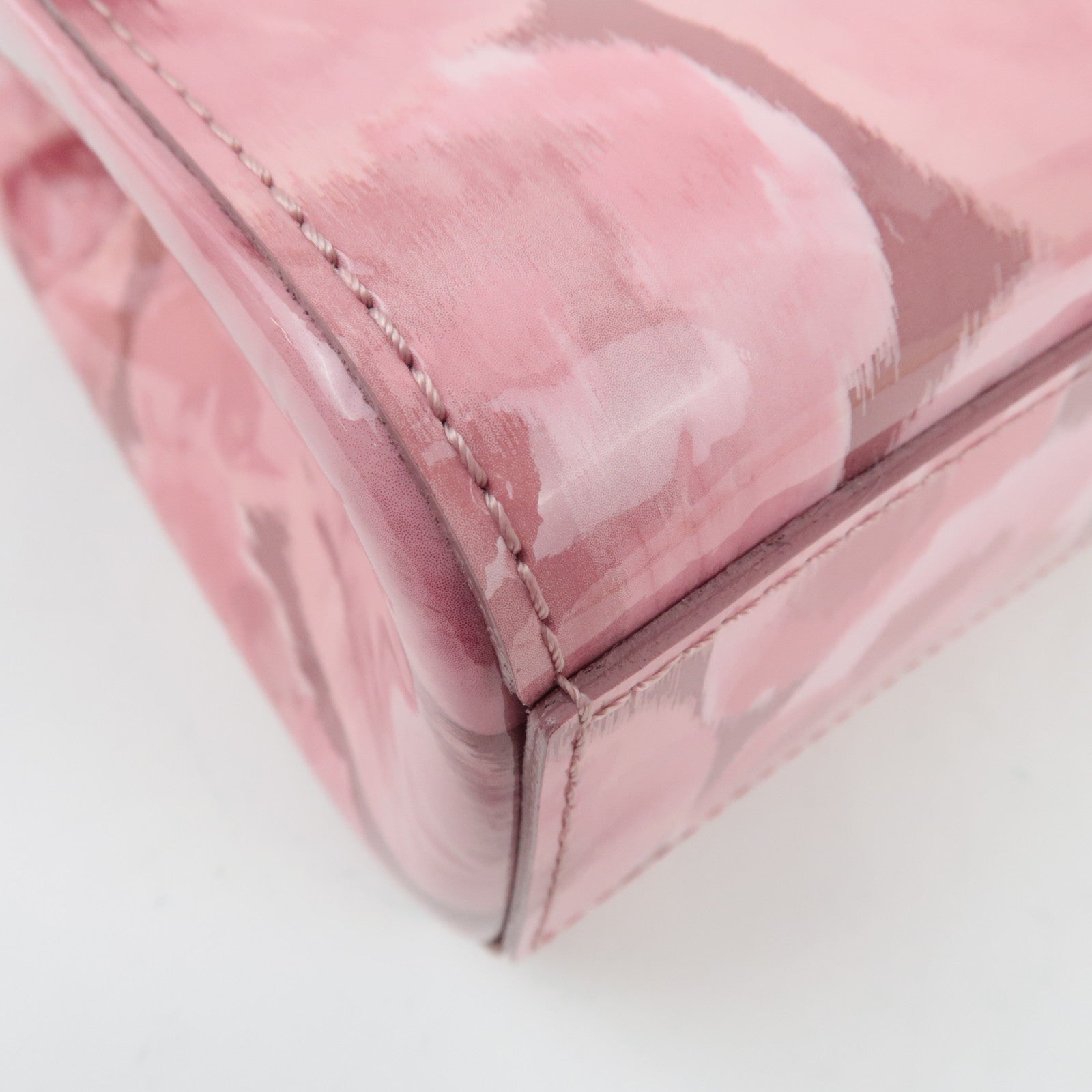 Louis Vuitton Monogram Vernis Ikat Flower Catalina BB Tote Bag Rose Velour M90040 SN0183 *Dust bag