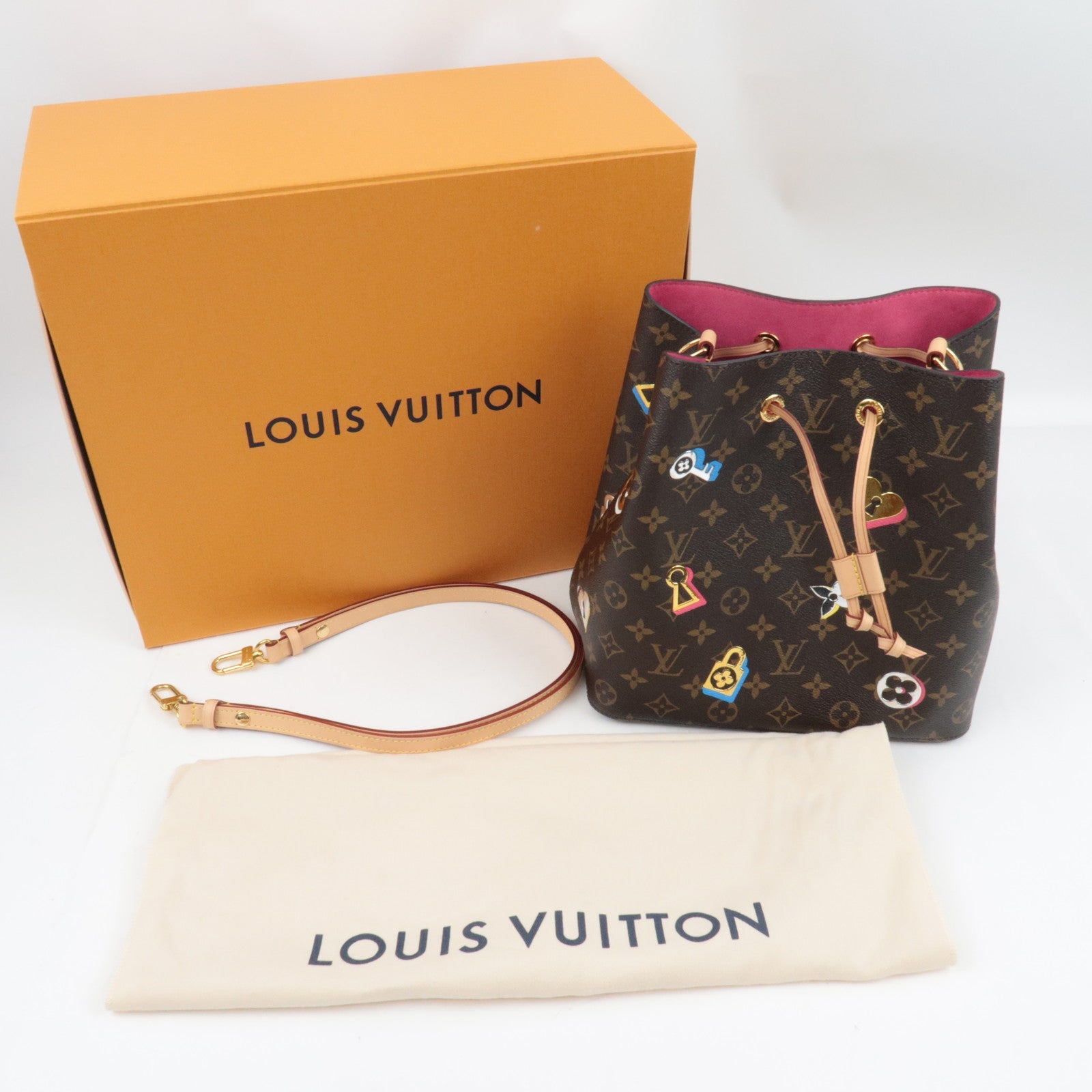 Louis Vuitton Monogram Neonoe Lovelock Shoulder Bag M44369 RFID *Box, Dust bag, shoulder strap