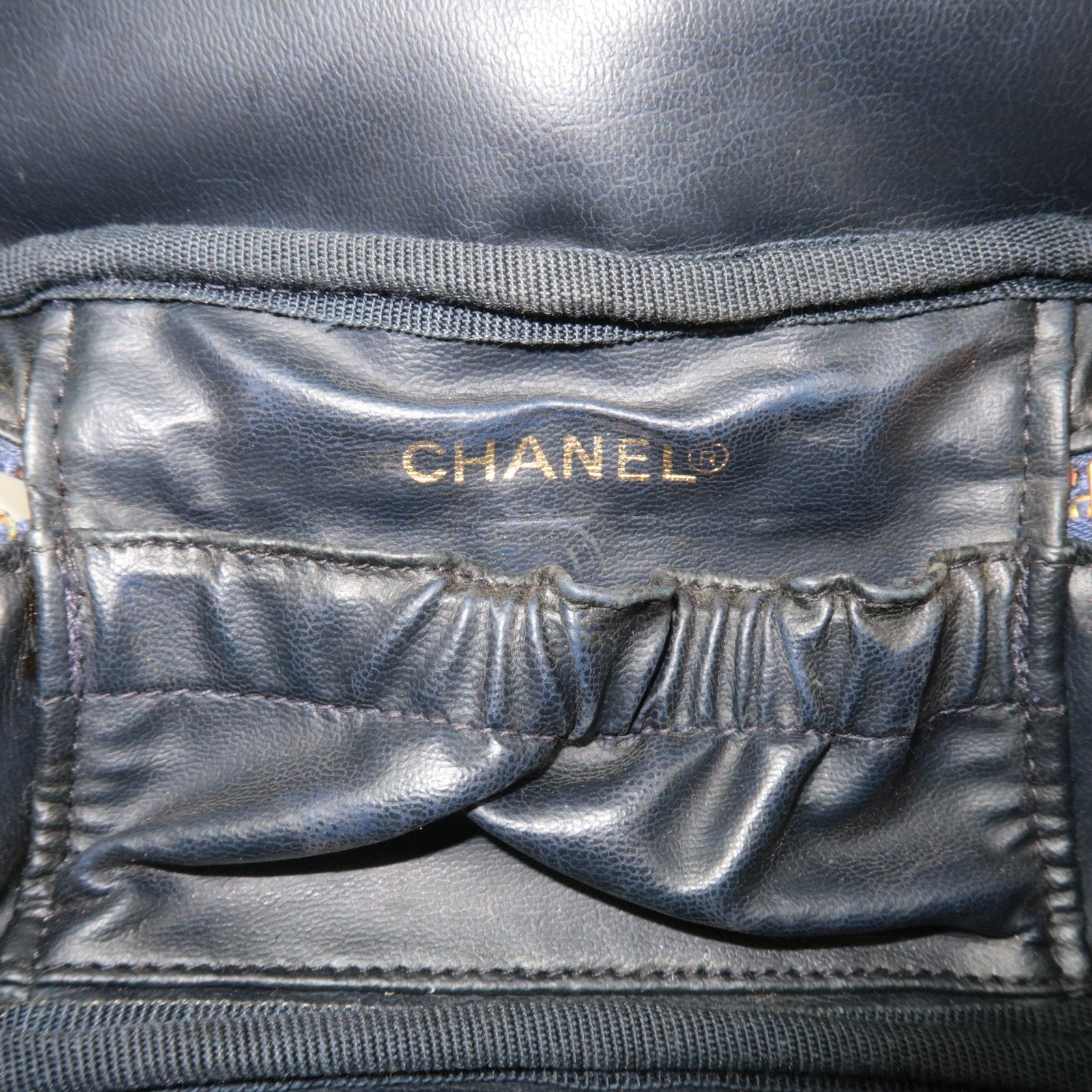 CHANEL Vanity Bag Denim Blue 4668533 *Guarantee Card