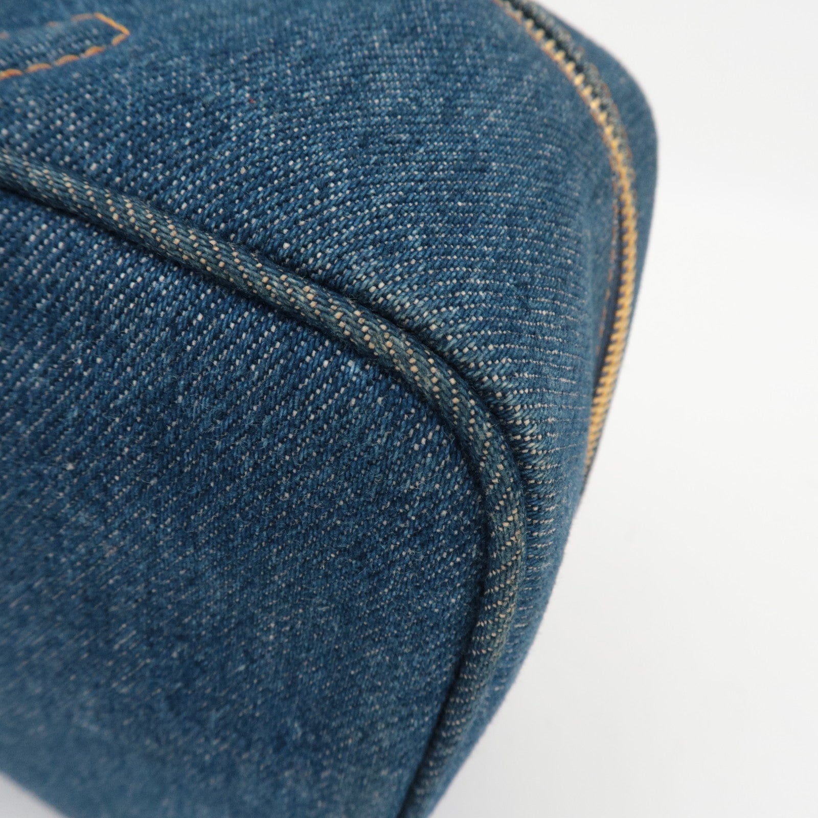 CHANEL Vanity Bag Denim Blue 4668533 *Guarantee Card