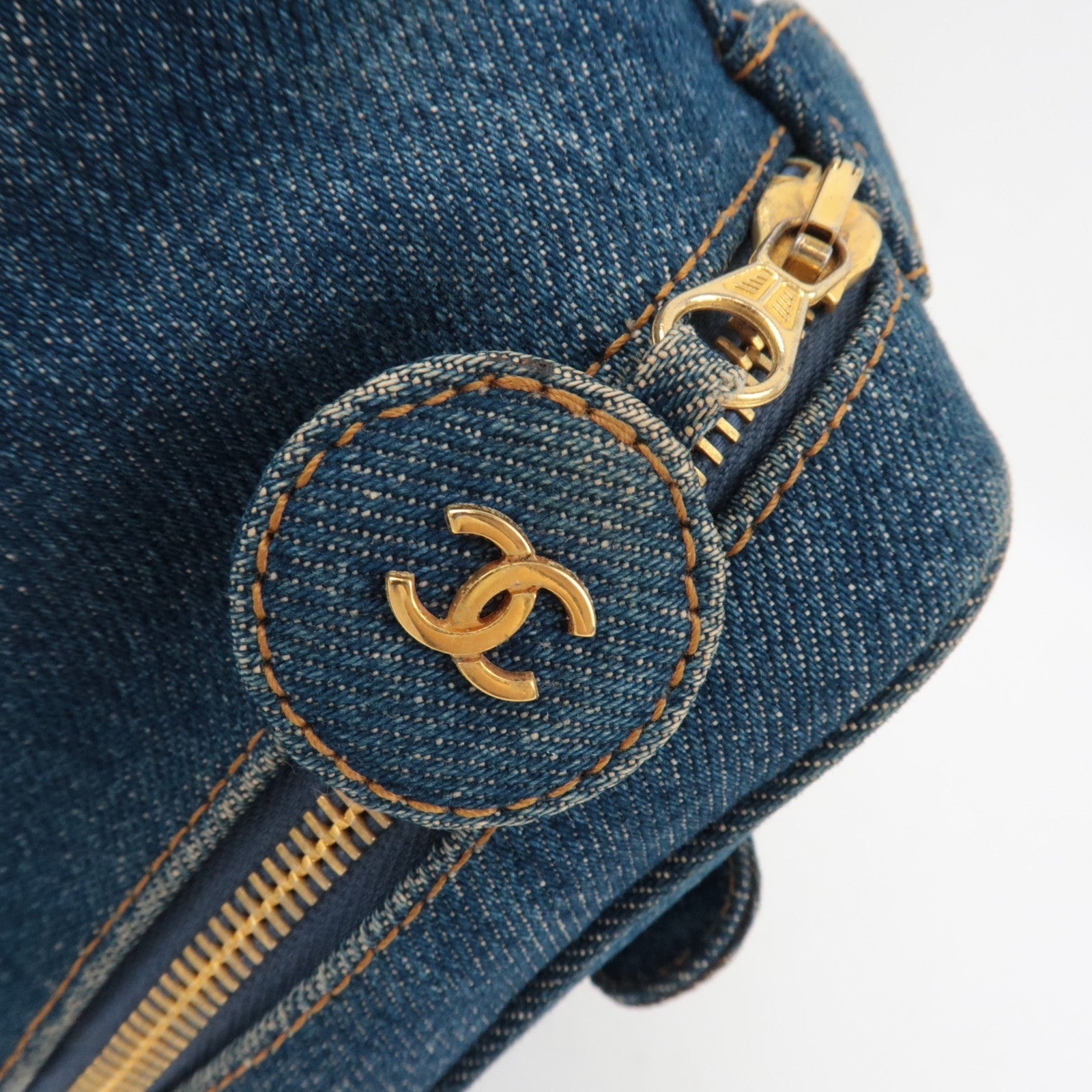 CHANEL Vanity Bag Denim Blue 4668533 *Guarantee Card