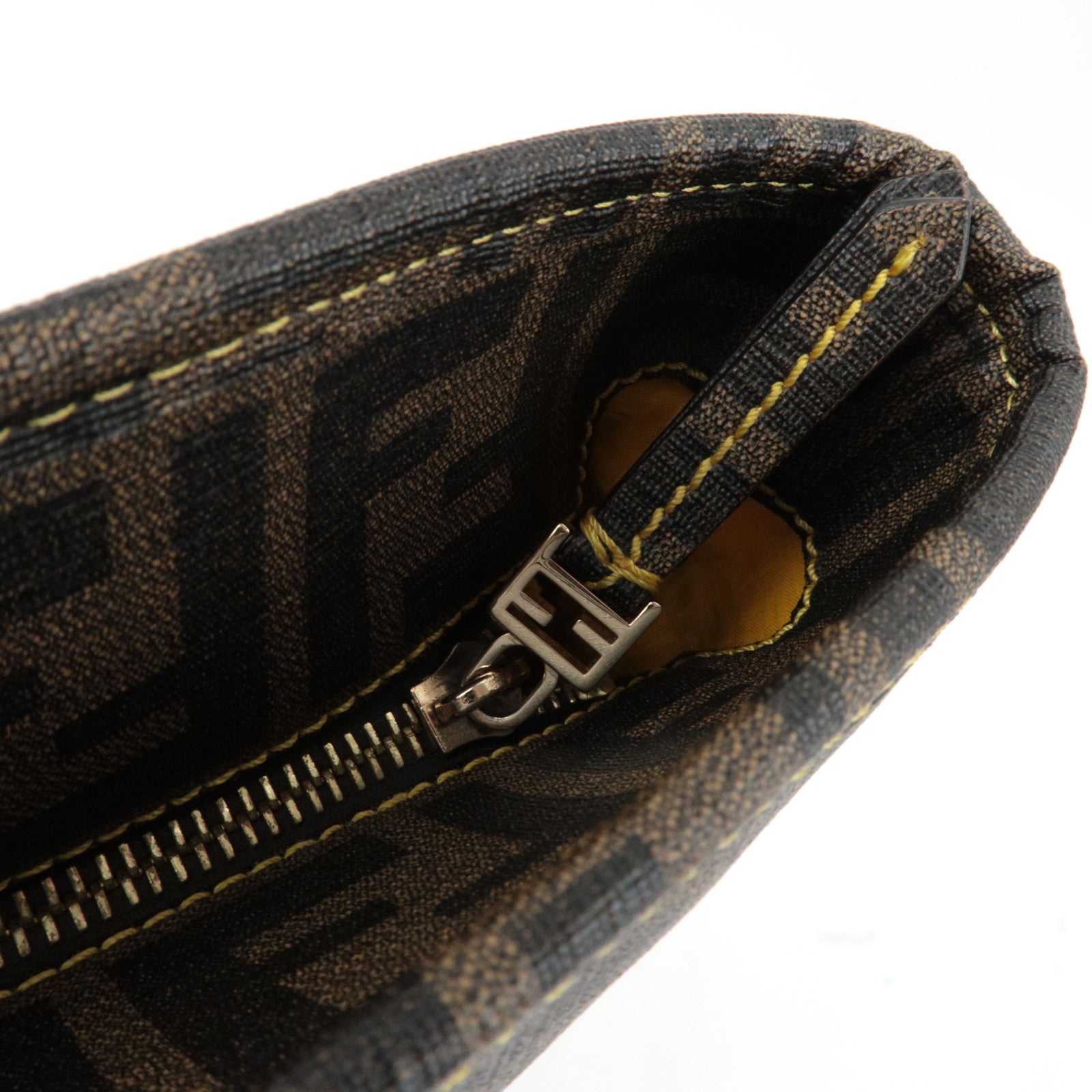 FENDI Zucca Tote Bag PVC Khaki Black 8BH185 *Dust bag