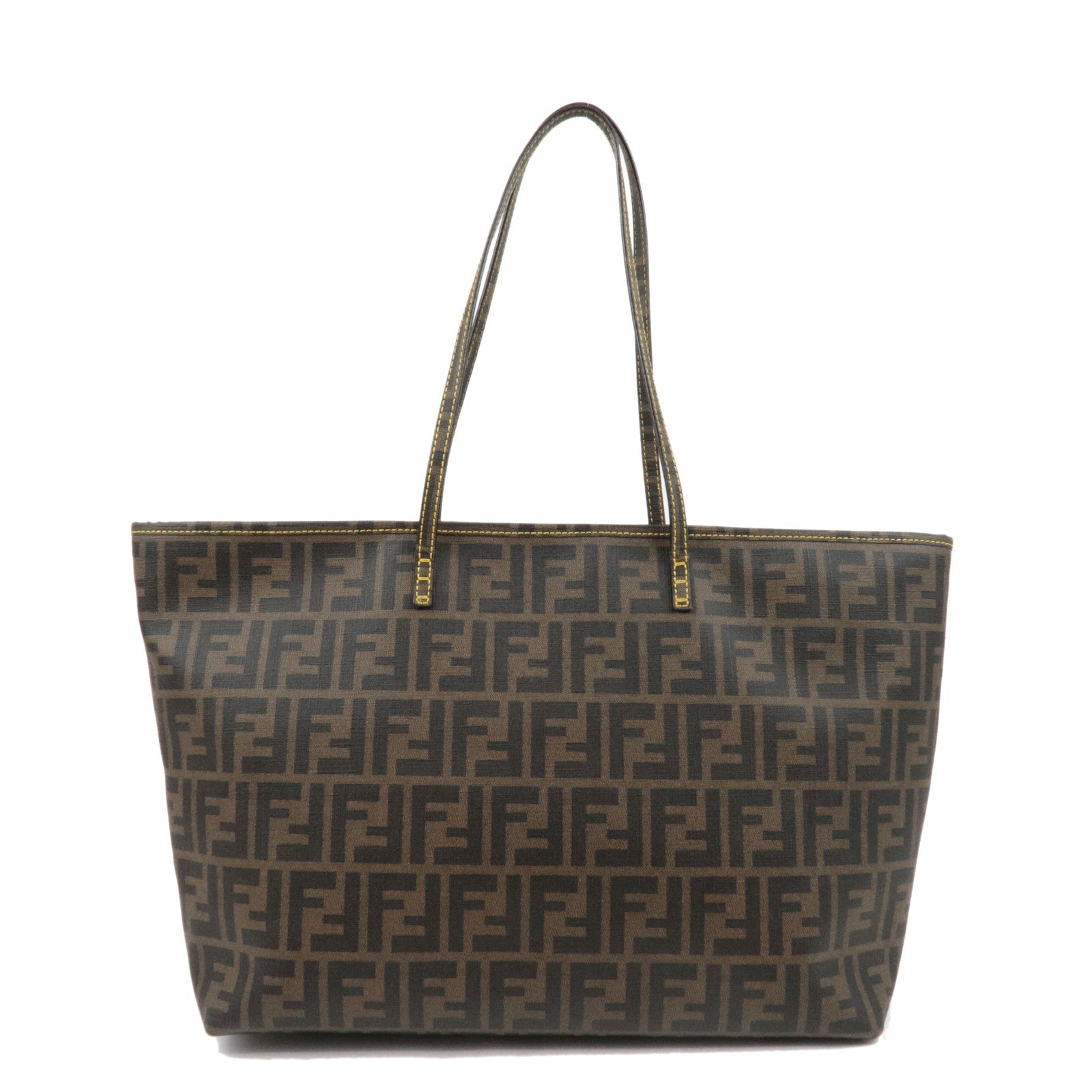 FENDI Zucca Tote Bag PVC Khaki Black 8BH185 *Dust bag75822