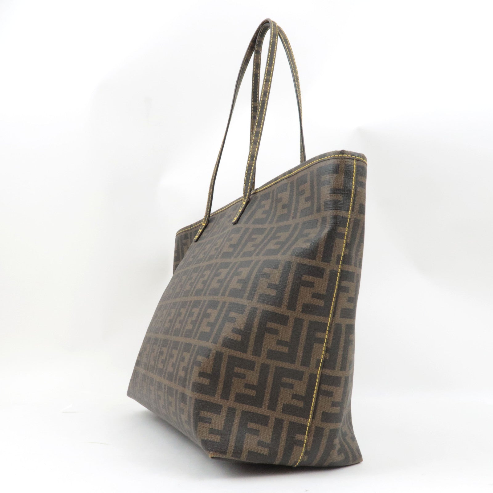 FENDI Zucca Tote Bag PVC Khaki Black 8BH185 *Dust bag