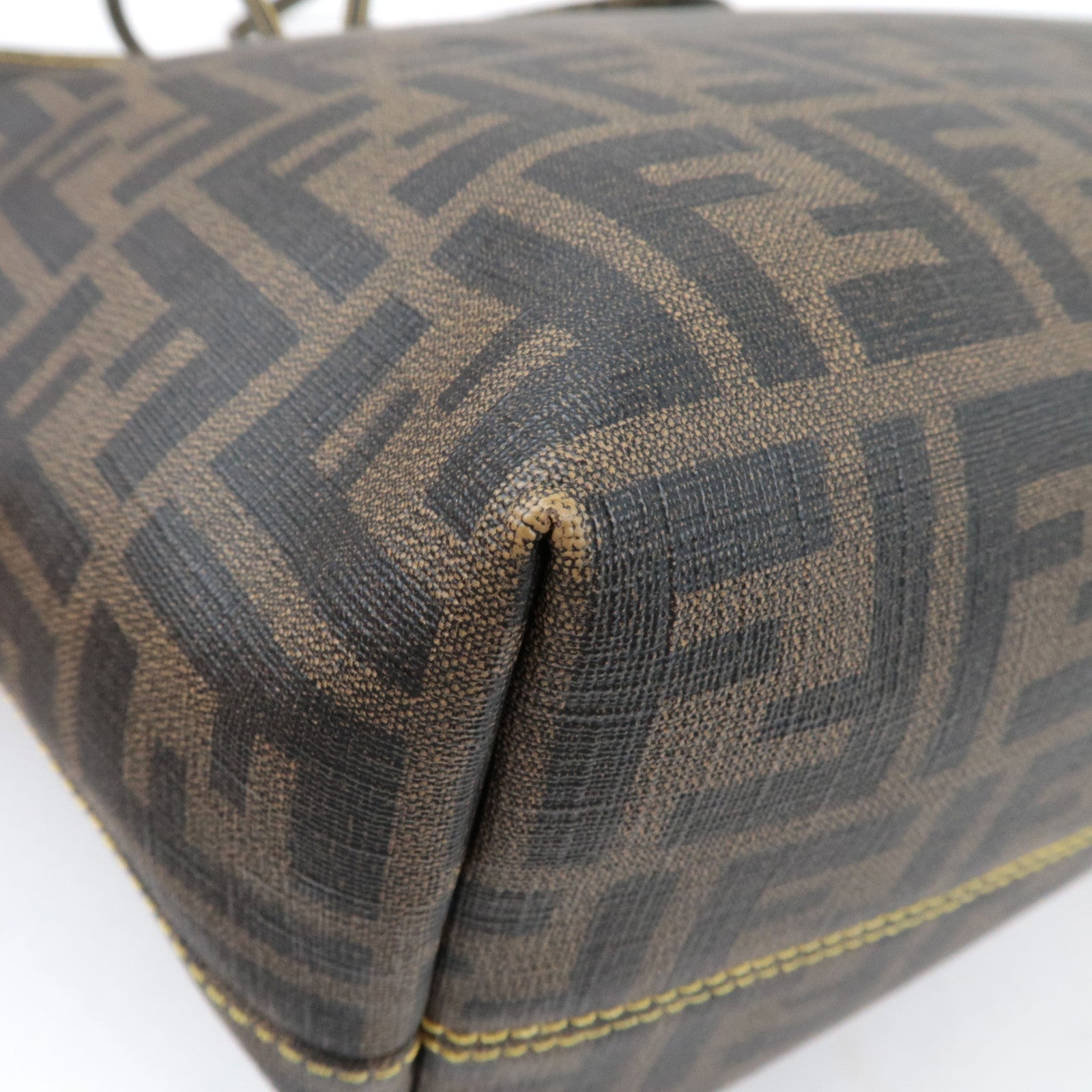 FENDI Zucca Tote Bag PVC Khaki Black 8BH185 *Dust bag