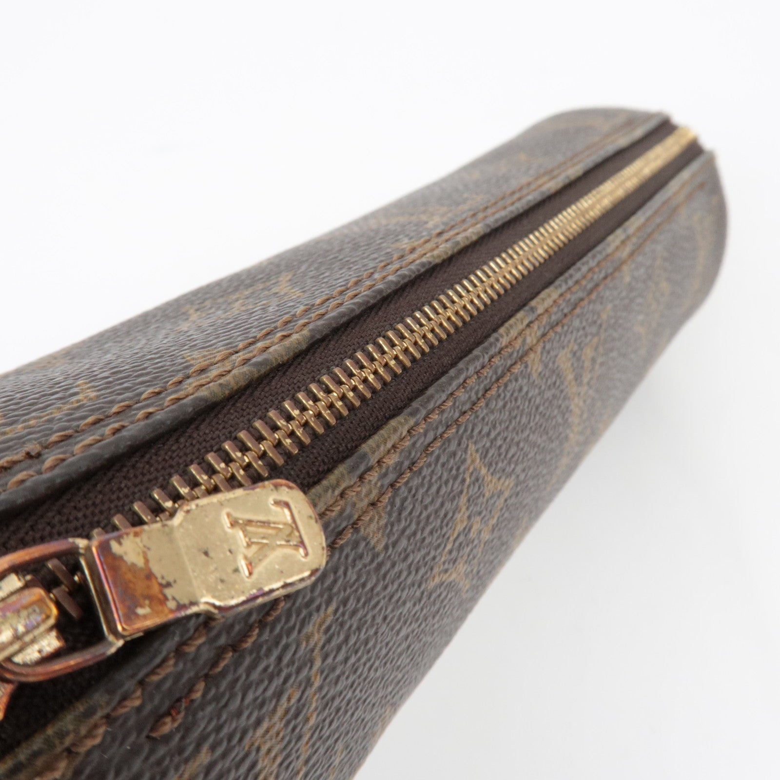 Louis Vuitton Monogram Trousse Ronde Mini Pouch M47630 8910RA