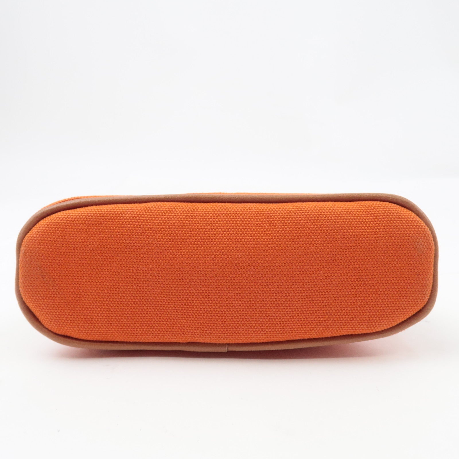 HERMES Bolide Pouch Mini Mini 15 Cosmetic Pouch Canvas Leather Orange