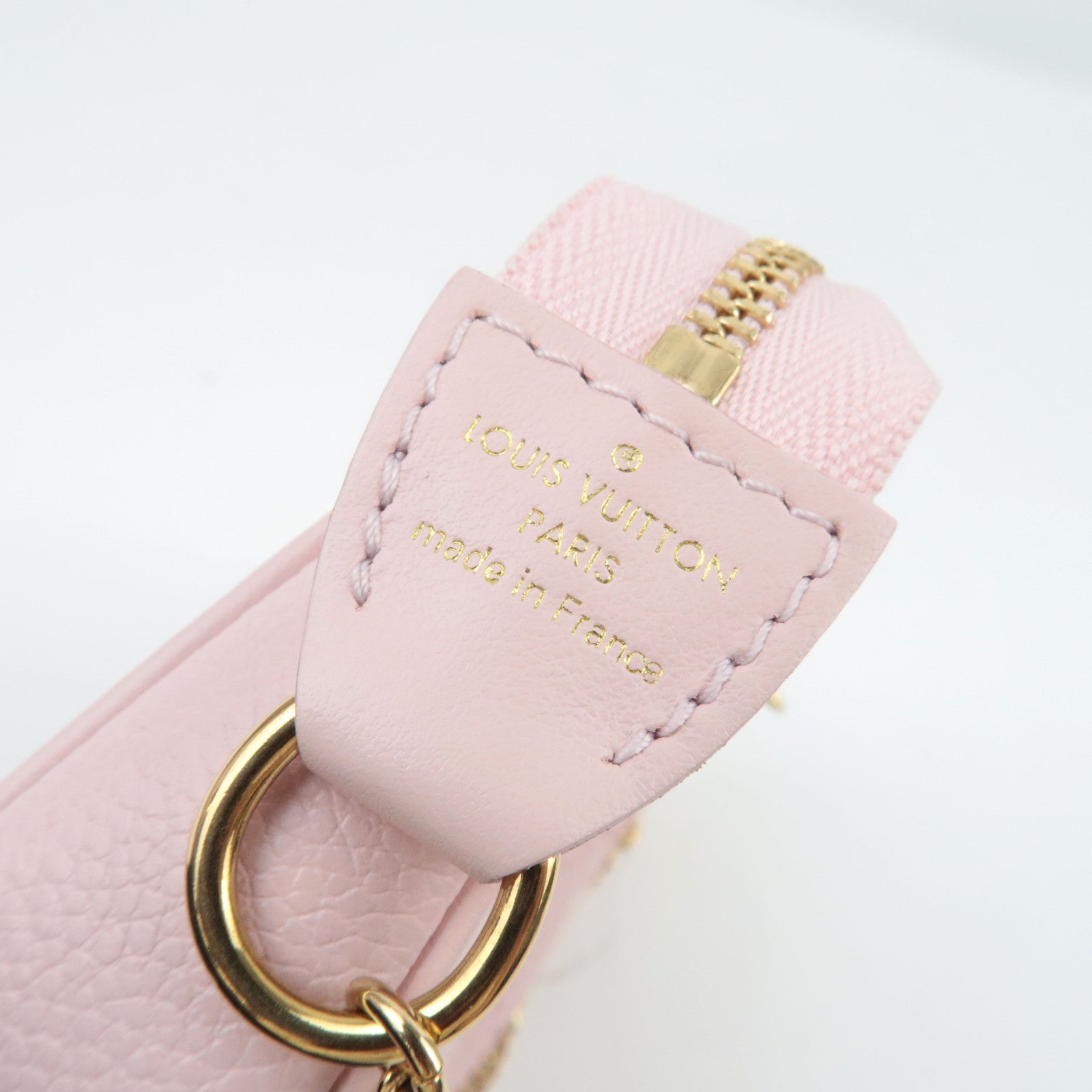 Louis Vuitton Monogram Empreinte Broderie Mini Pochette Accessoire Mini Bag Rose M81140 RFID *Box, Dust bag