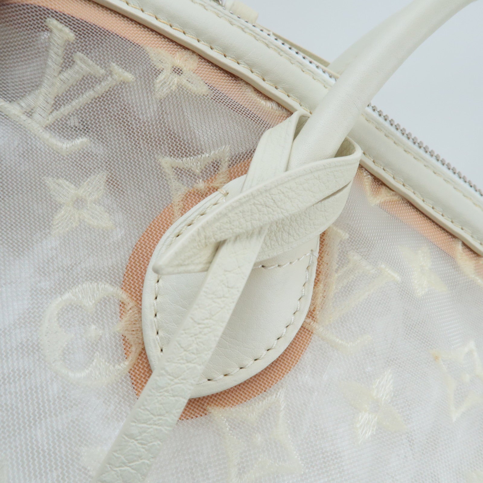 Louis Vuitton Monogram Transparence Lock It Hand Bag White M40699 FO1112 *Dust Bag, Key Lock, Crochette