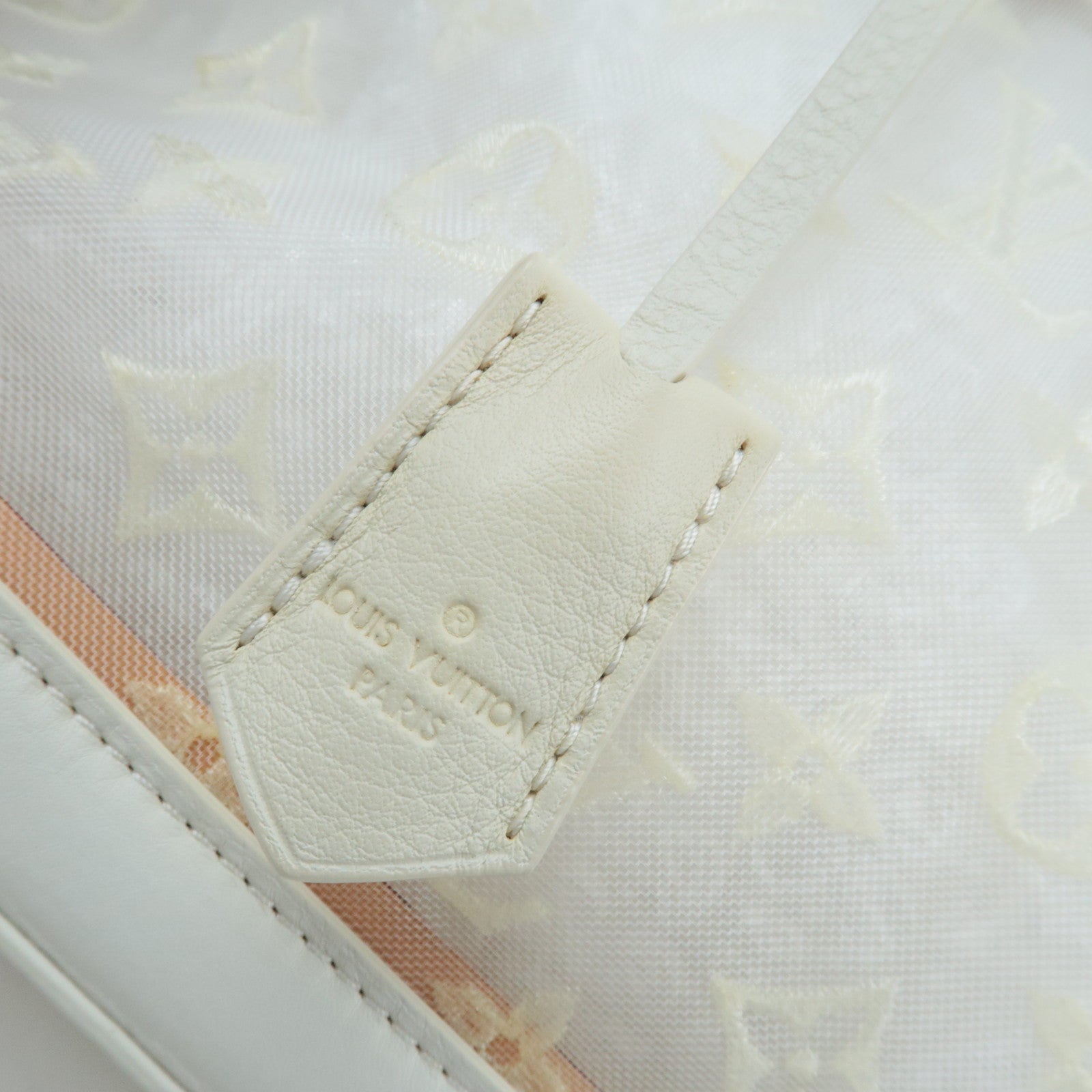 Louis Vuitton Monogram Transparence Lock It Hand Bag White M40699 FO1112 *Dust Bag, Key Lock, Crochette